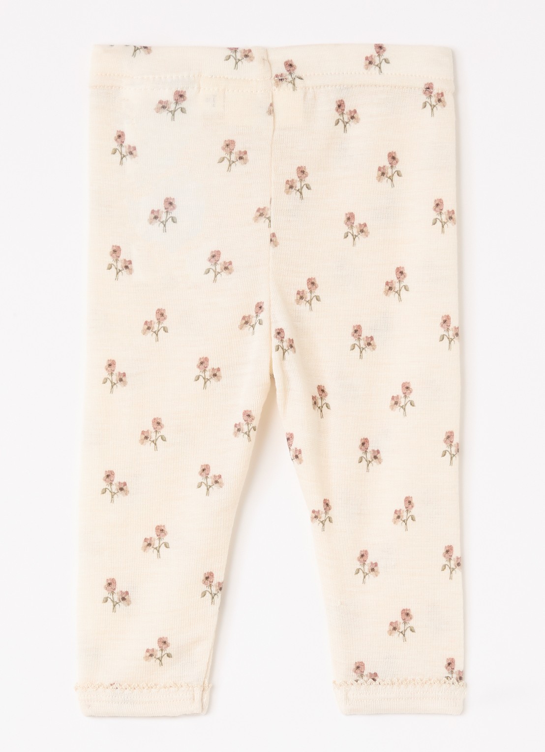 Lil 'Atelier NBFNalu legging in wolblend met print - voorkant 2 creme