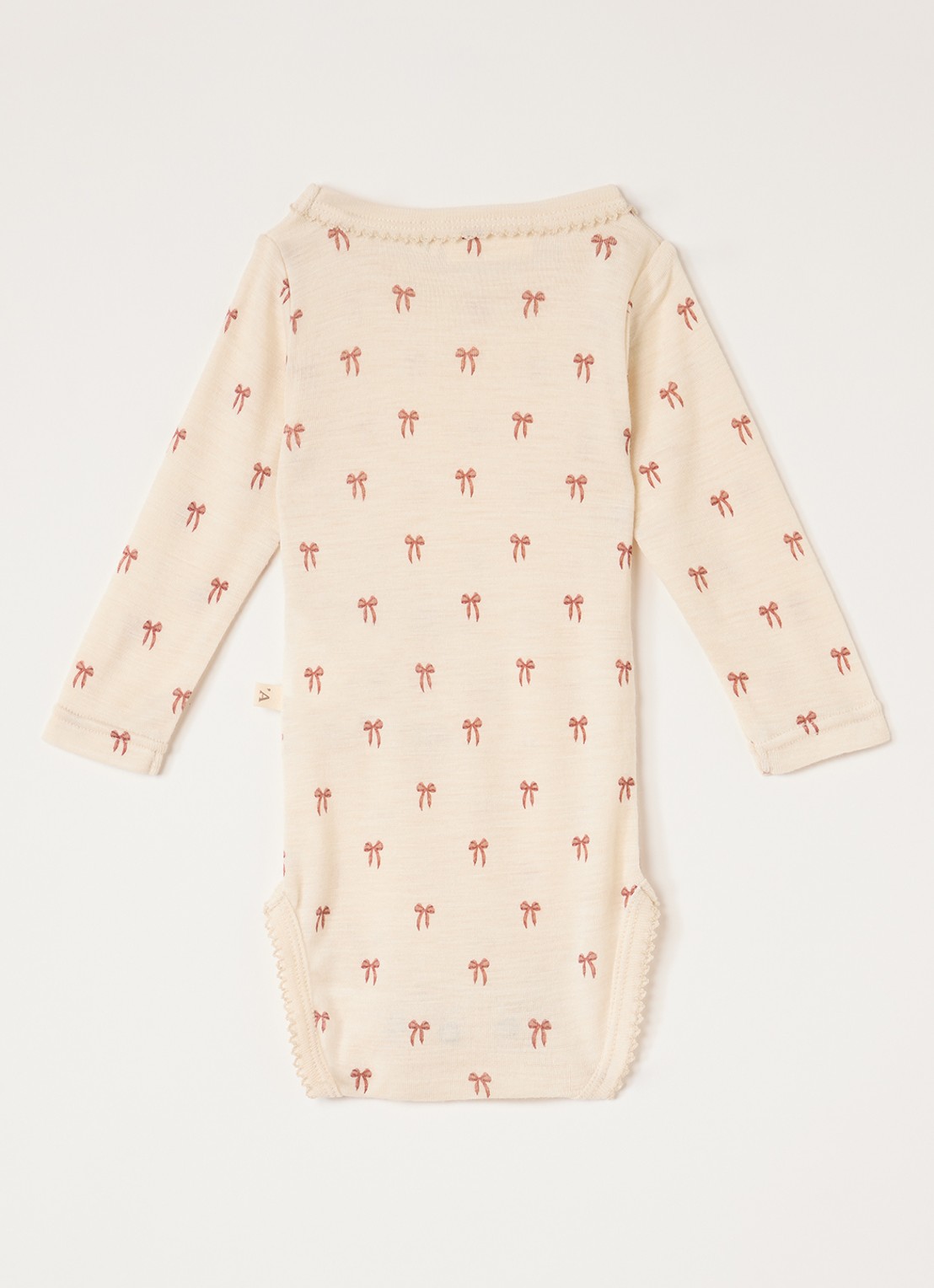 Lil 'Atelier NBFNalu romper in merino wolblend - voorkant 2 creme
