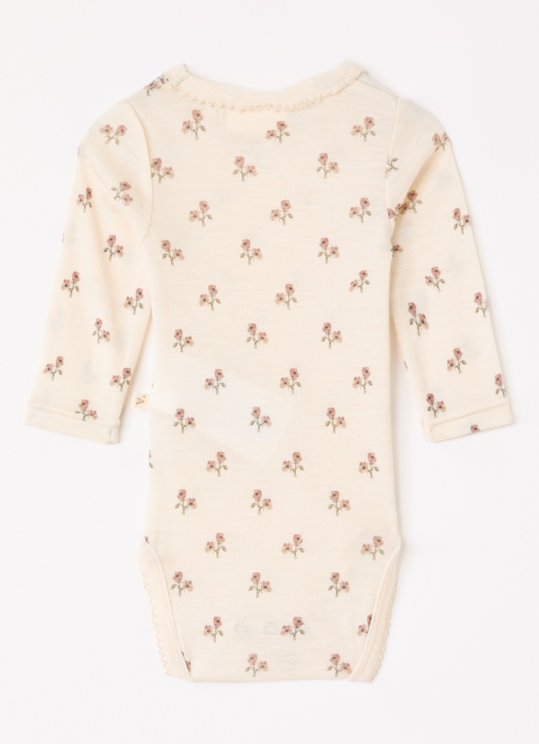 Lil 'Atelier NBFNalu romper in wolblend met print - voorkant 2 creme