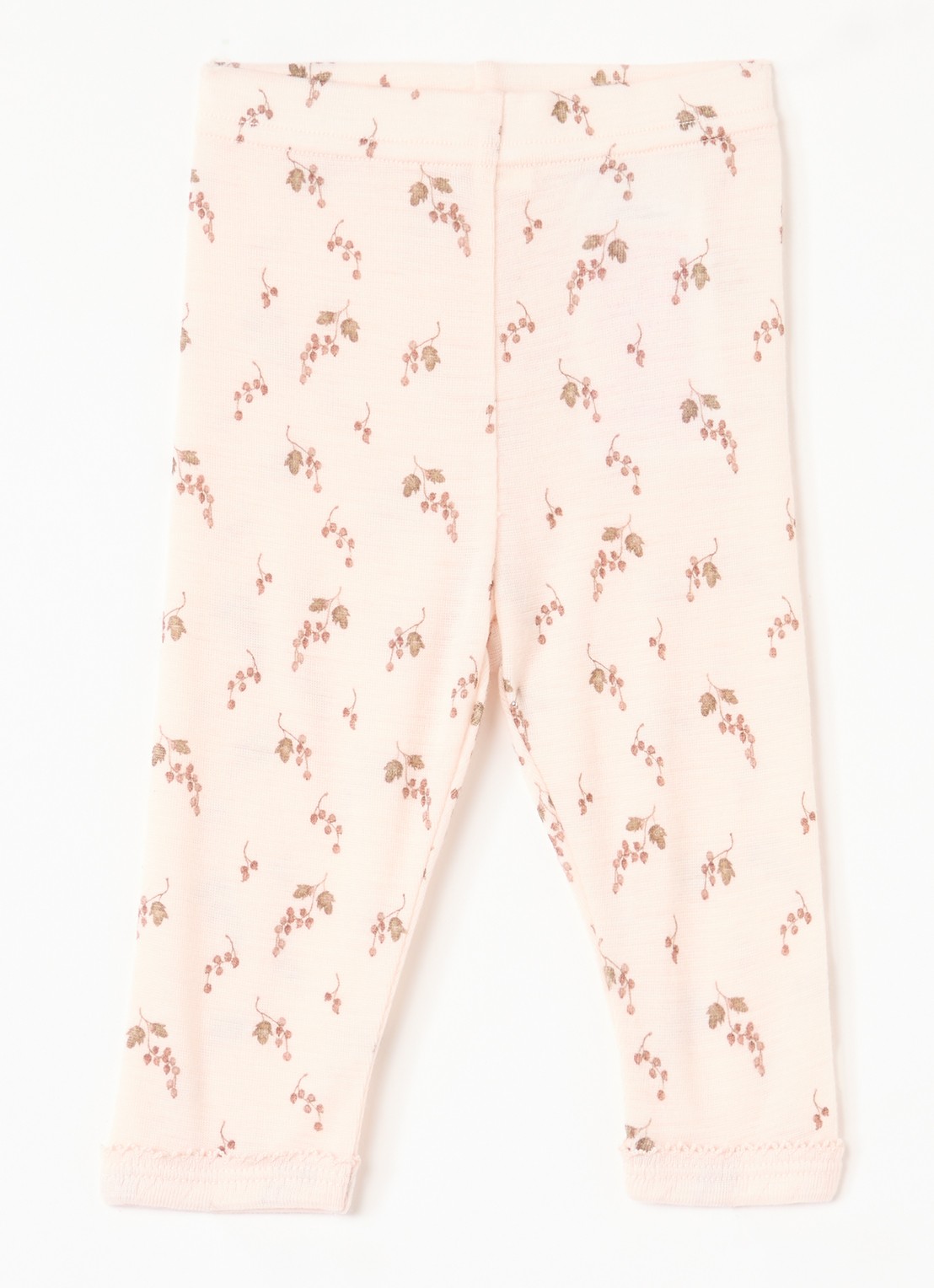 Lil 'Atelier NBFNoel legging van merino wol  - voorkant lichtroze