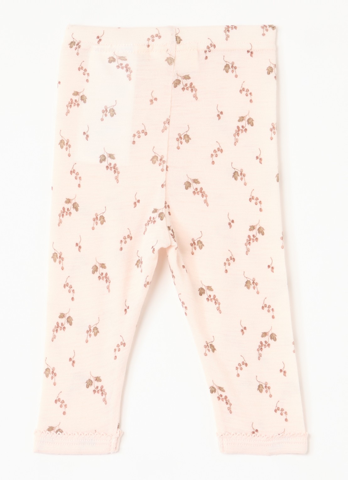 Lil 'Atelier NBFNoel legging van merino wol  - voorkant 2 lichtroze