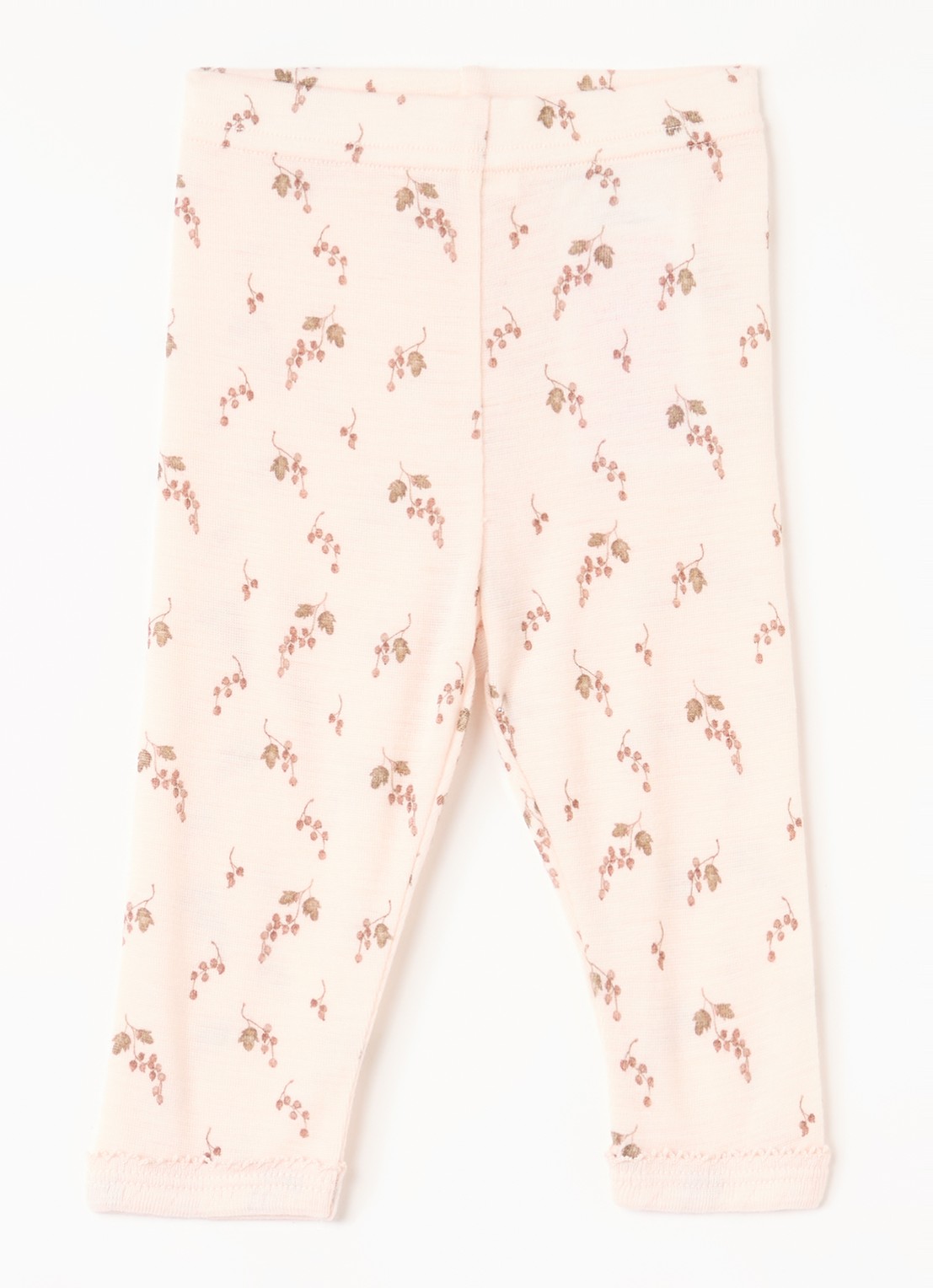 Lil 'Atelier NBFNoel legging van merino wol  - voorkant 3 lichtroze