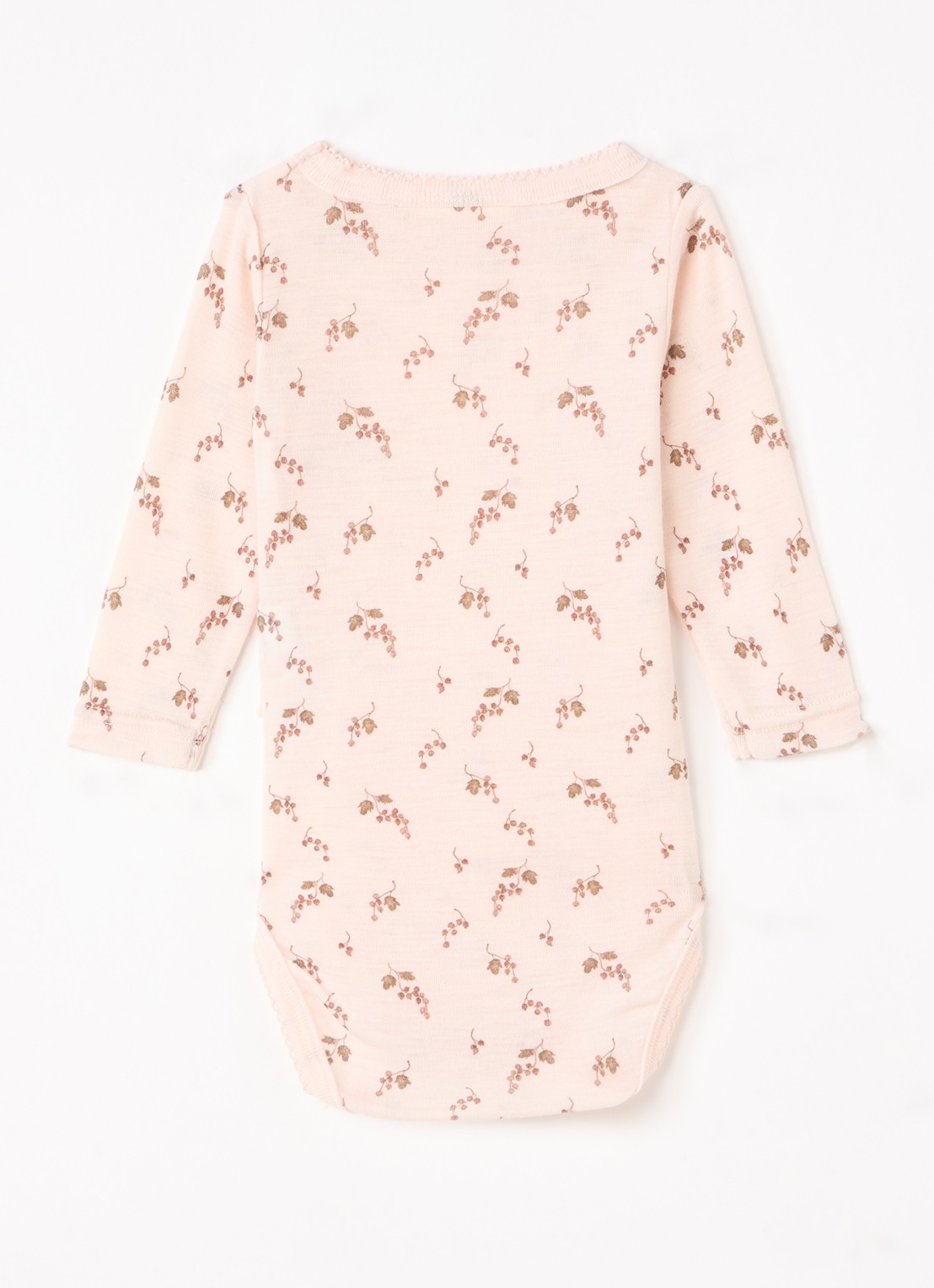 Lil 'Atelier NBFNoel Nia romper van merino wol - voorkant 2 lichtroze