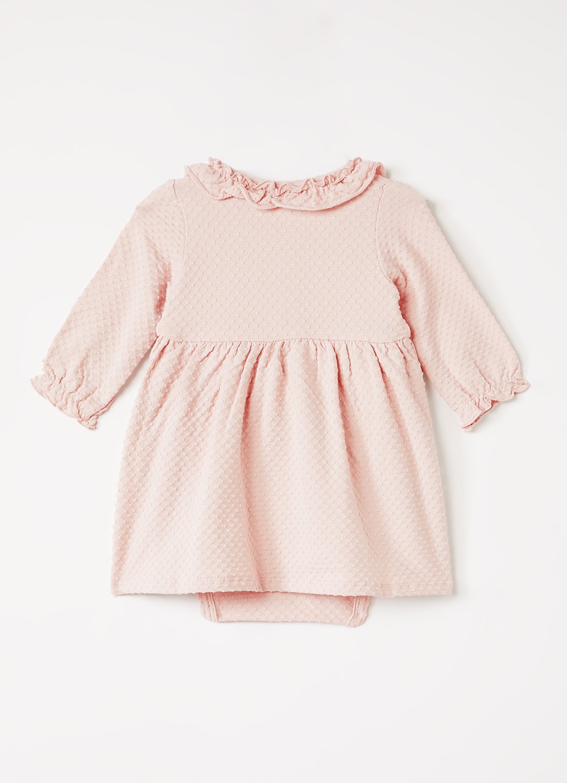 Lil 'Atelier NBFNoel tuniekjurk met structuur - voorkant 3 roze
