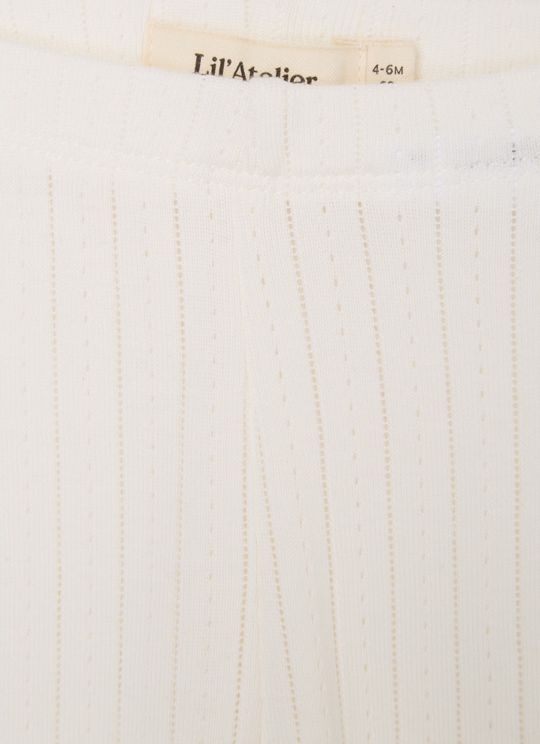 Lil 'Atelier NBFRachel legging in  katoenblend - detail gebroken wit