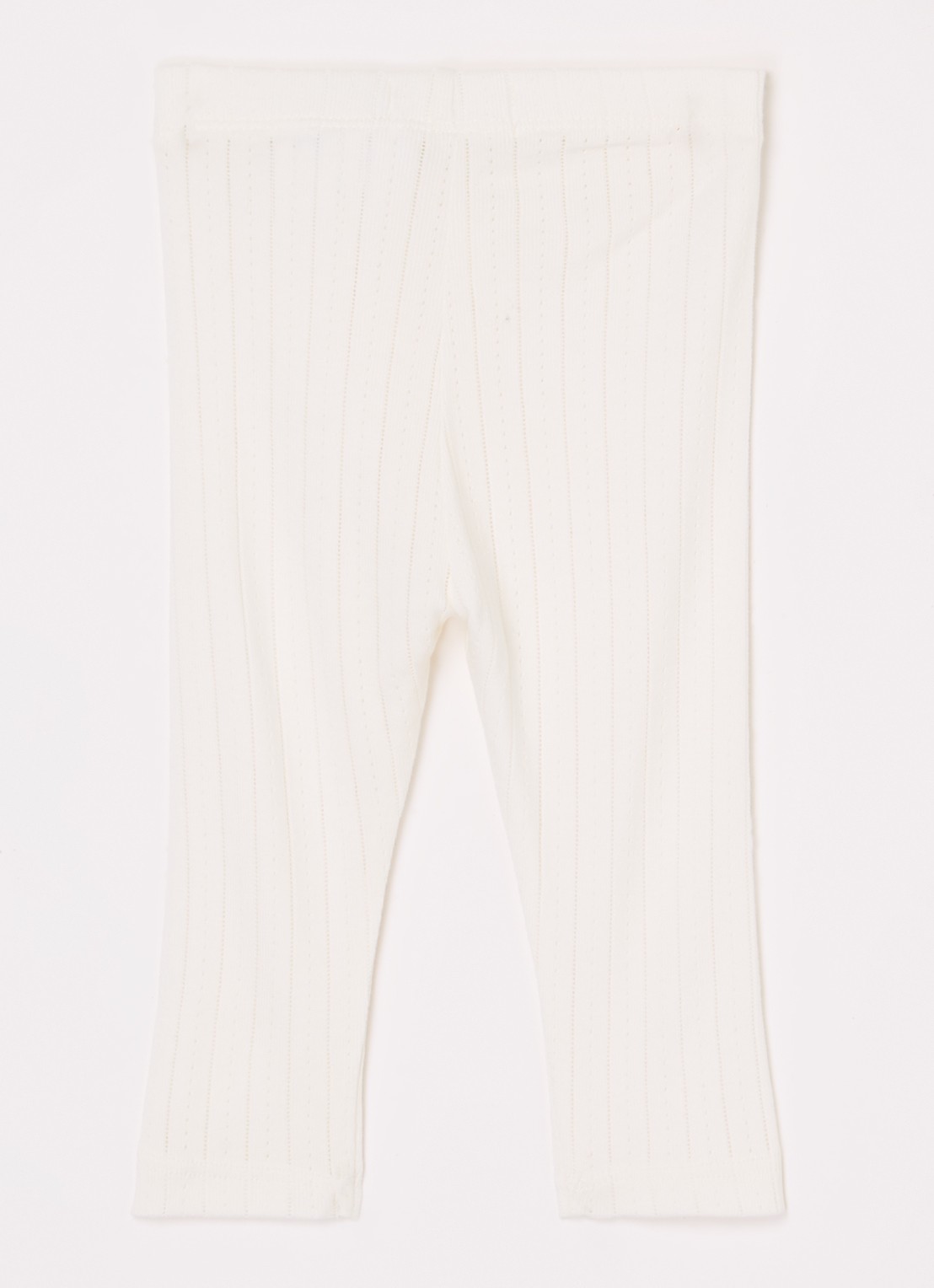 Lil 'Atelier NBFRachel legging in  katoenblend - voorkant 3 gebroken wit