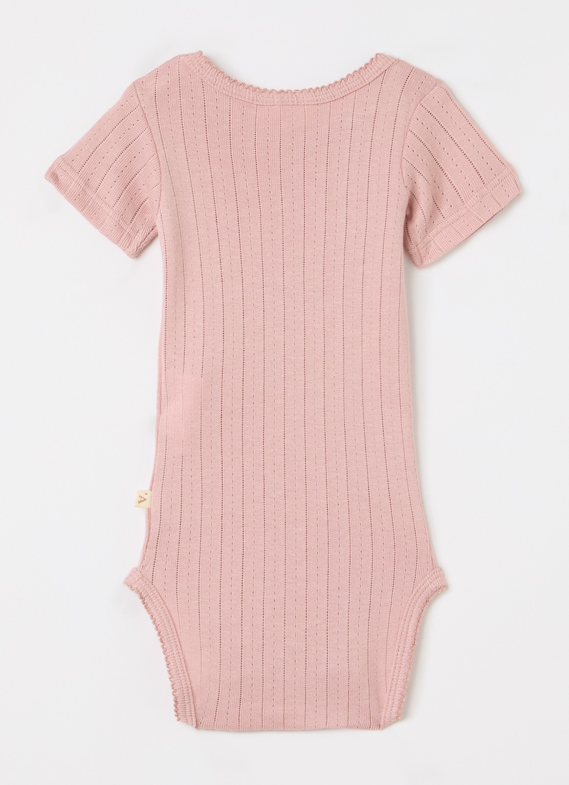 Lil 'Atelier NBFRachel romper met ribstructuur - voorkant 2 lichtroze