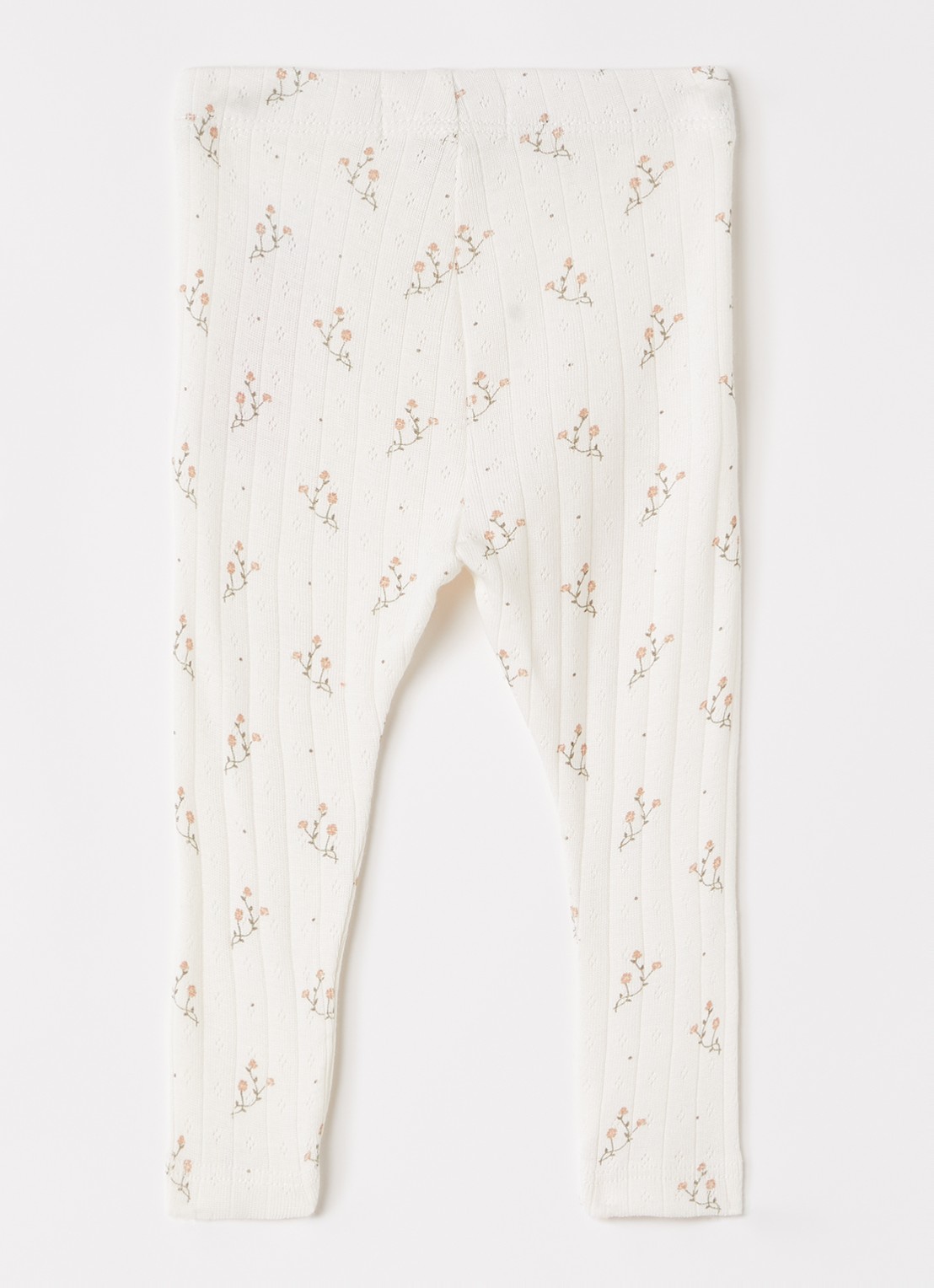 Lil 'Atelier NBFRachello legging met bloemenprint - voorkant 2 gebroken wit