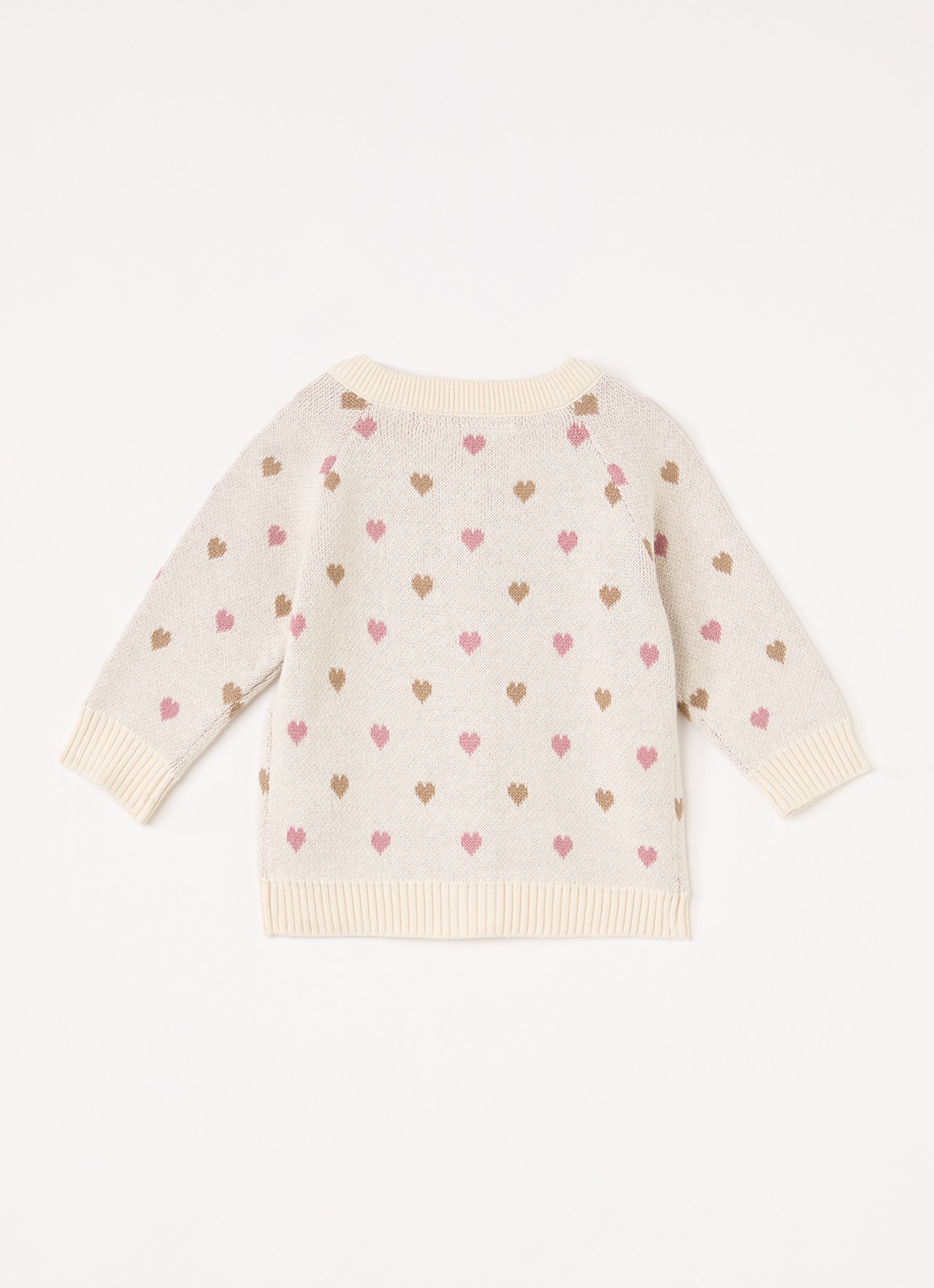 Lil 'Atelier NBFSaran fijngebreid vest met ingebreid patroon - achterkant 3 creme