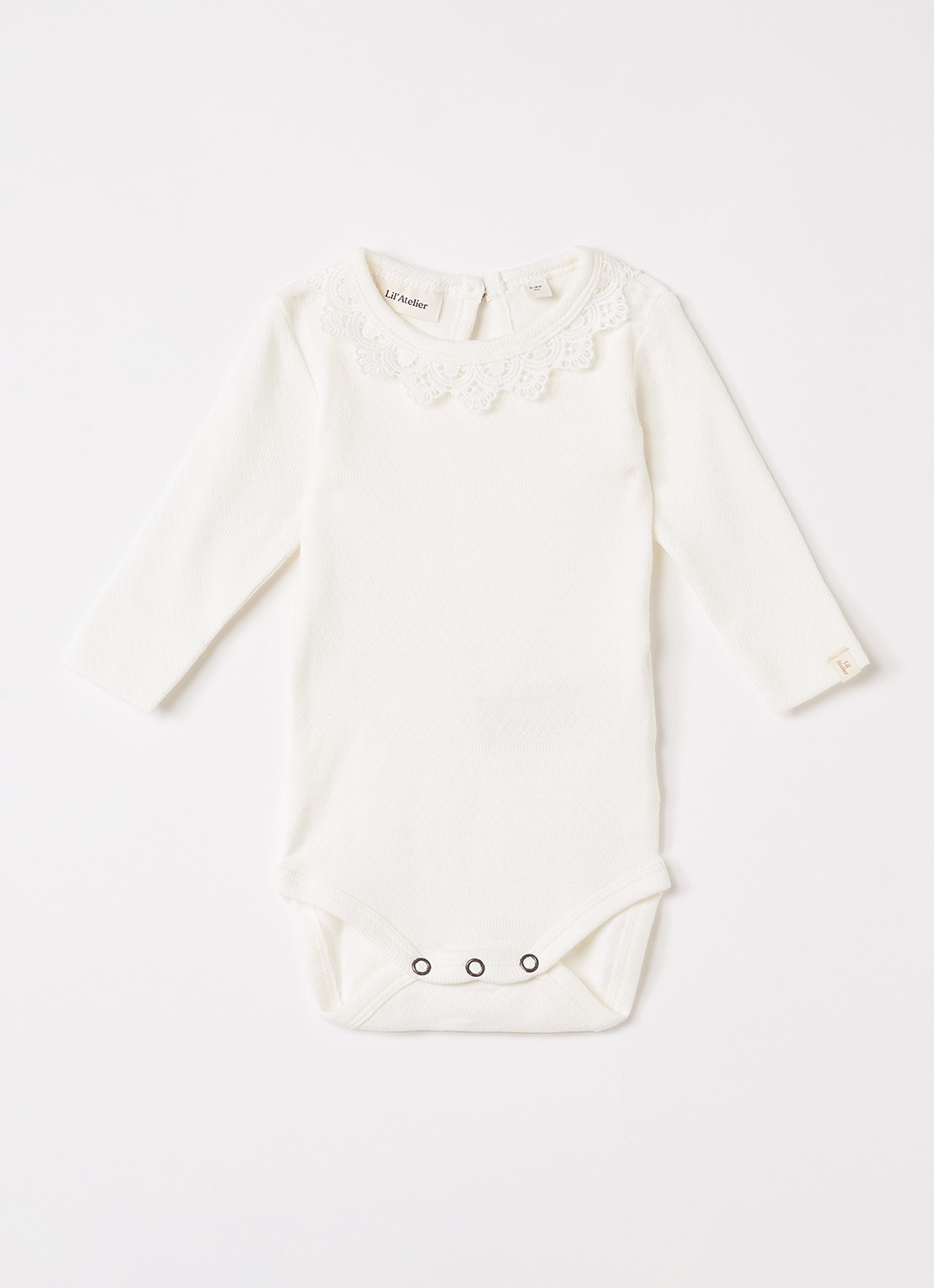 Lil 'Atelier NBFTapia romper met structuur - voorkant gebroken wit