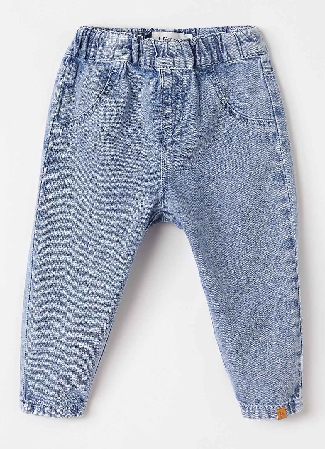 Lil 'Atelier NBFTaya straight leg jeans  - voorkant 2 indigo
