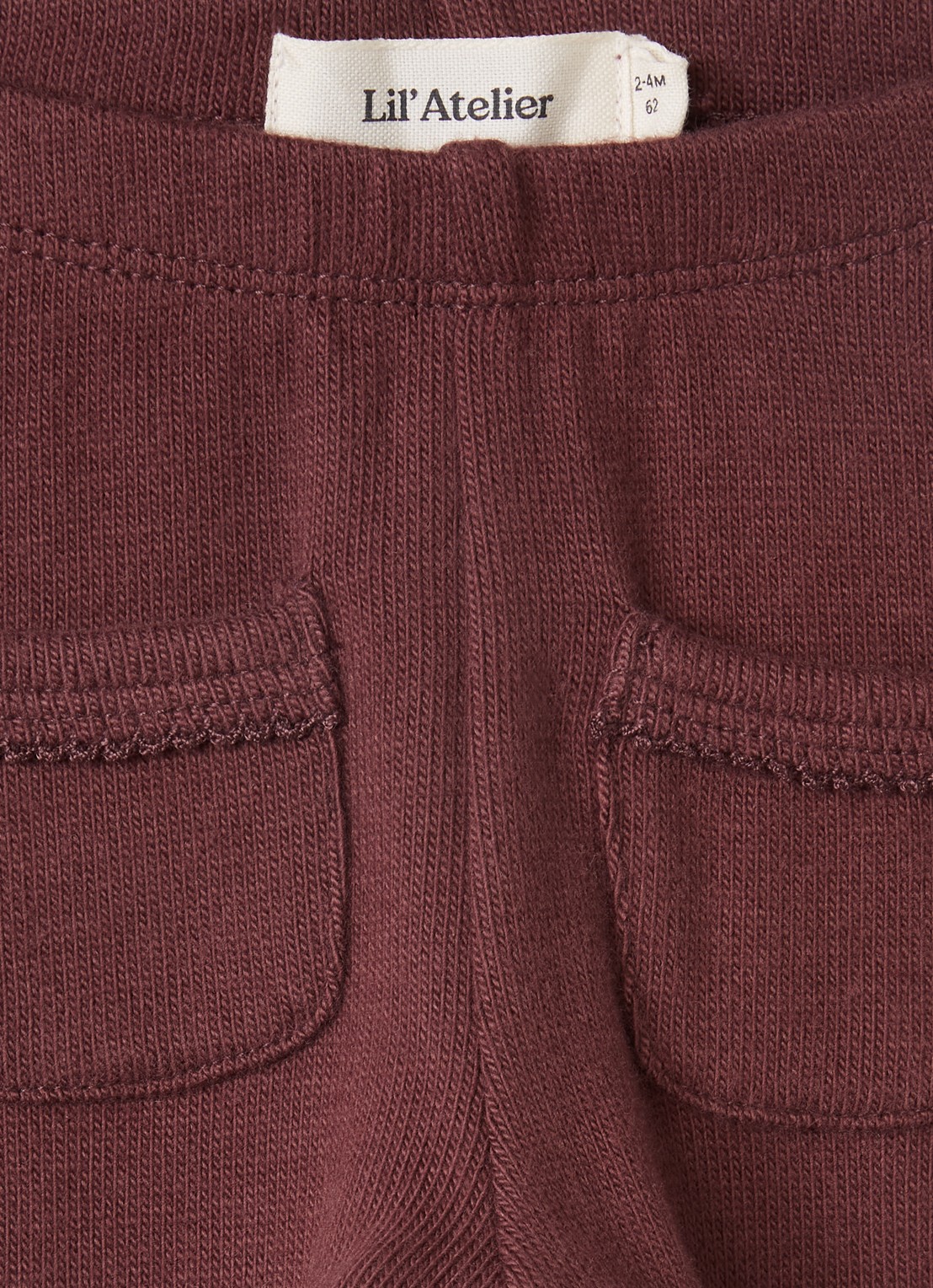 Lil 'Atelier NBFThora fijngebreide legging - detail bordeauxrood