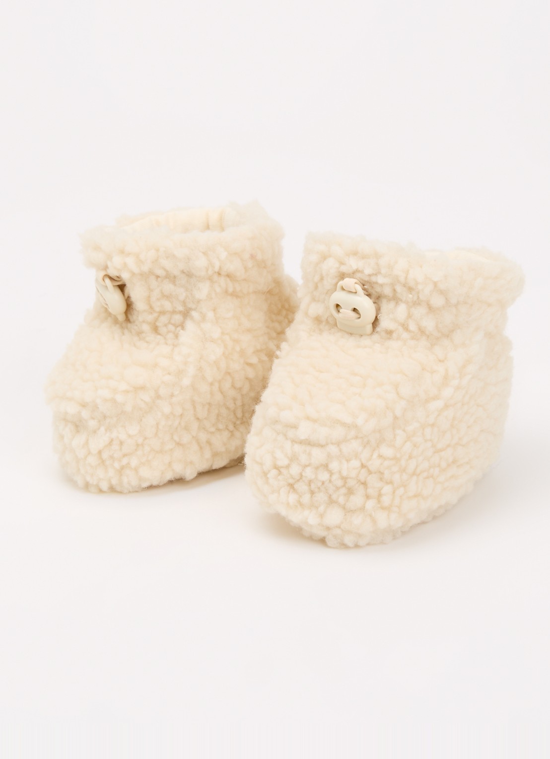 Lil 'Atelier NBMDanco babyslofje van teddy - voorkant 3 grijs