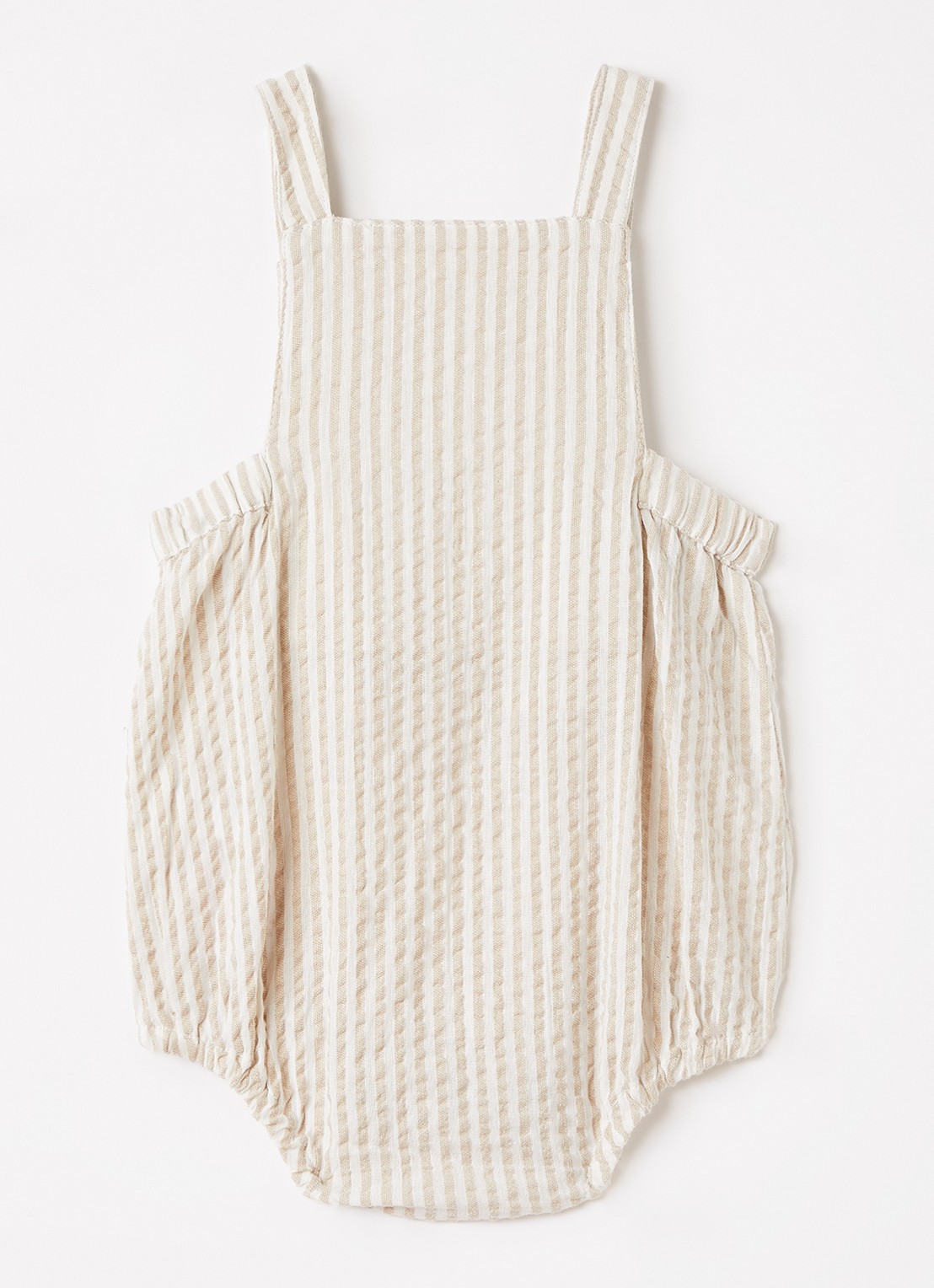 Lil 'Atelier NBMFausto romper met streepprint - voorkant 4 beige