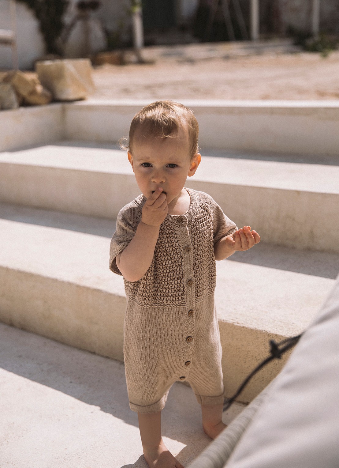 Lil 'Atelier NBMFifer babypak - voorkant 2 beige