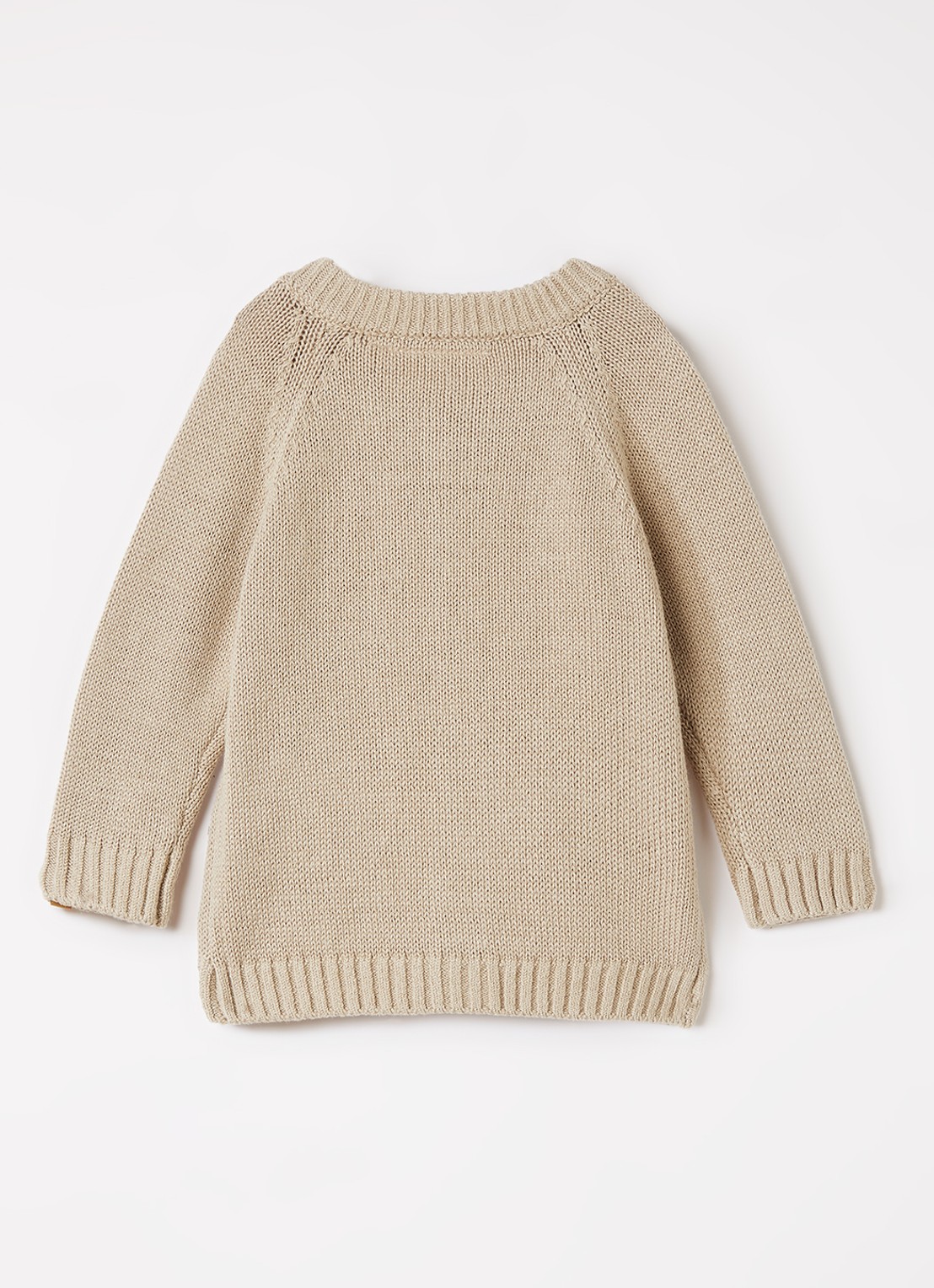 Lil 'Atelier NBMFogon grofgebreid vest - achterkant 3 beige