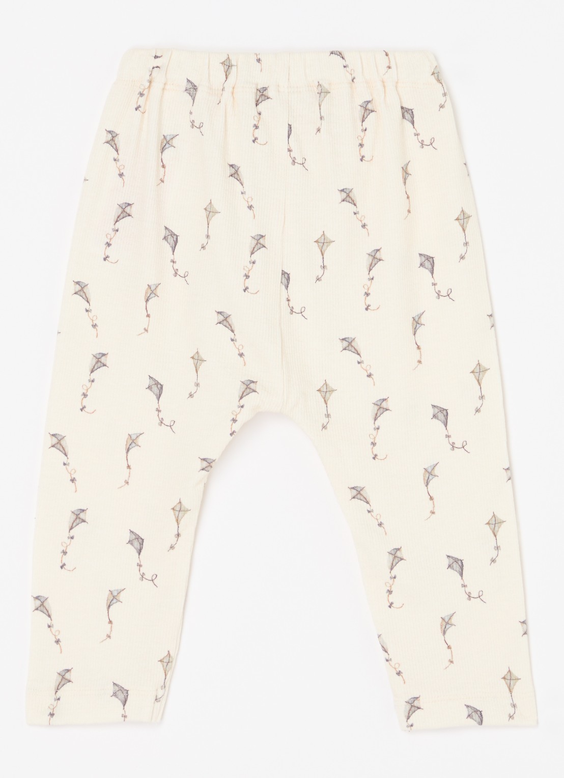 Lil 'Atelier NBMGavo tapered fit joggingbroek in  katoenblend - voorkant 2 beige
