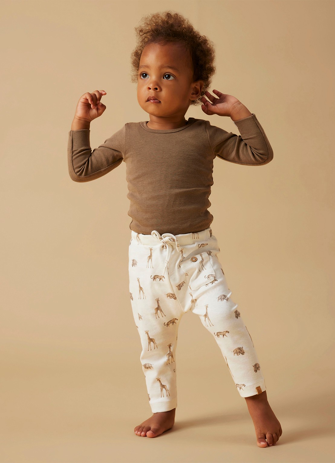 Lil 'Atelier NBMGayo legging met print - detail 4 gebroken wit
