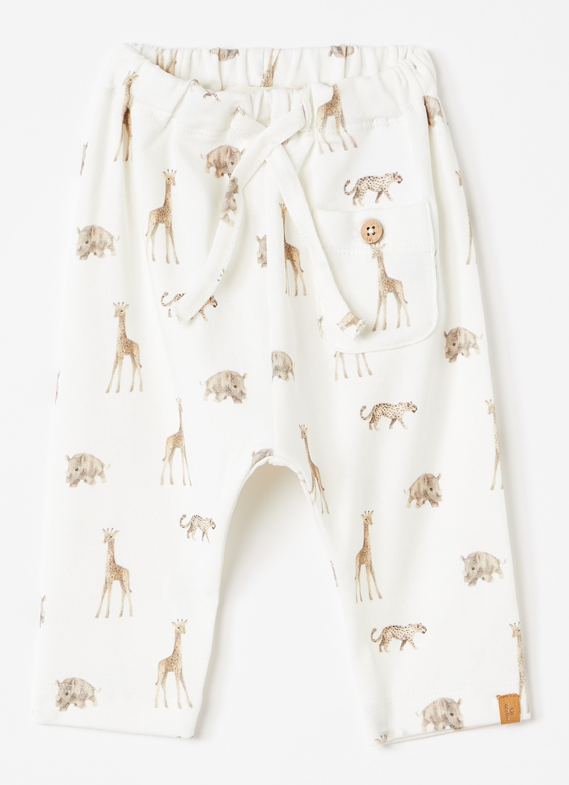 Lil 'Atelier NBMGayo legging met print - voorkant gebroken wit