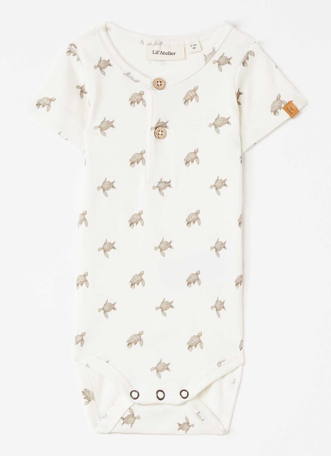 Lil 'Atelier NBMGayo romper met print - voorkant gebroken wit