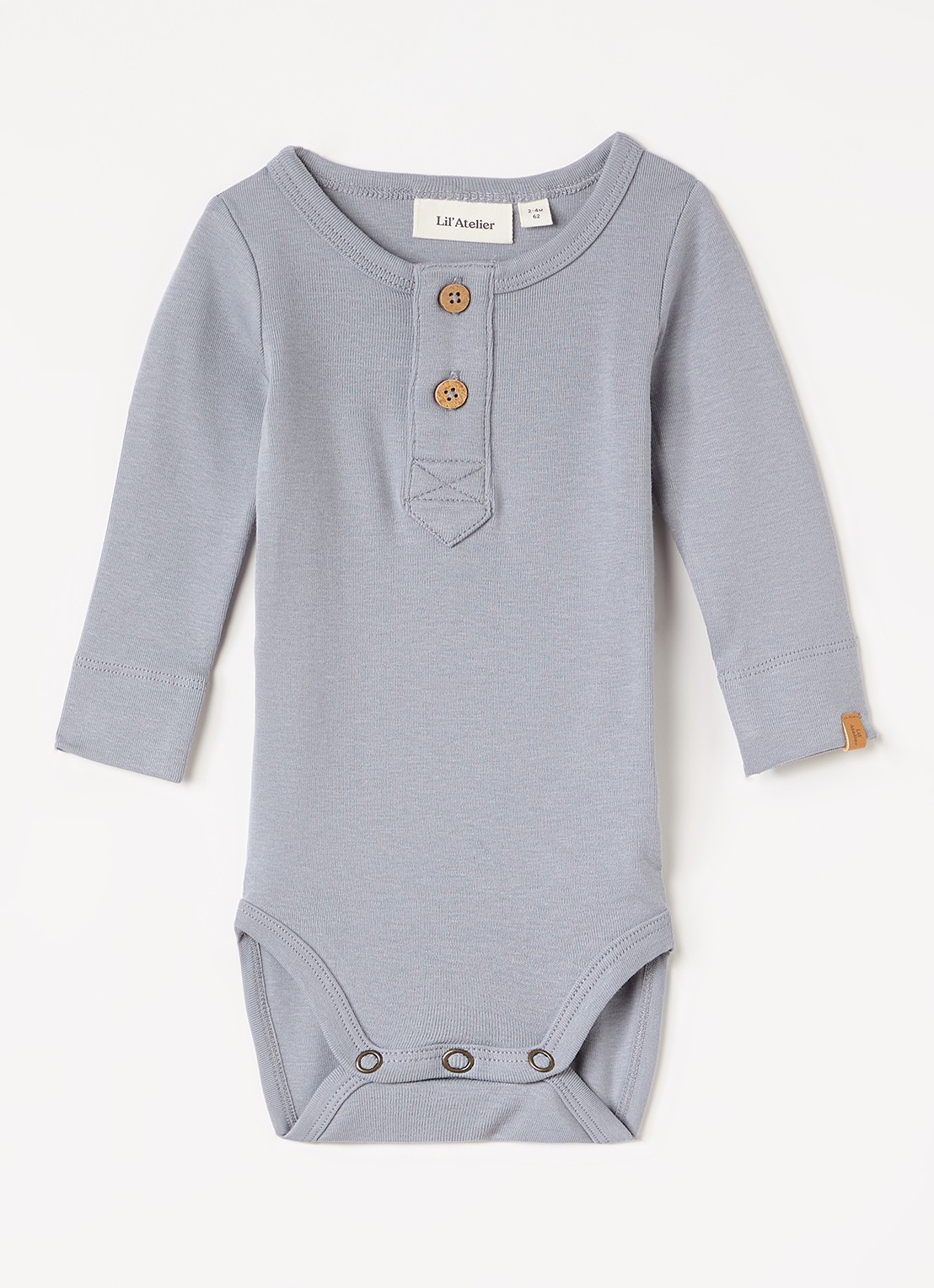 Lil 'Atelier NBMGeo Lom romper met ronde hals - voorkant staalblauw
