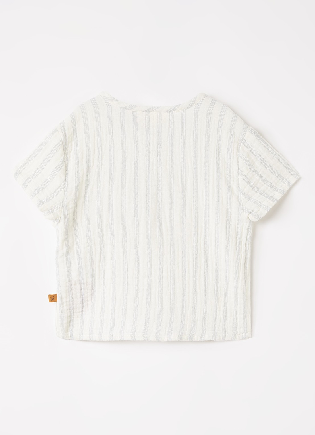 Lil 'Atelier NBMHagi T-shirt met streepprint - voorkant 2 gebroken wit