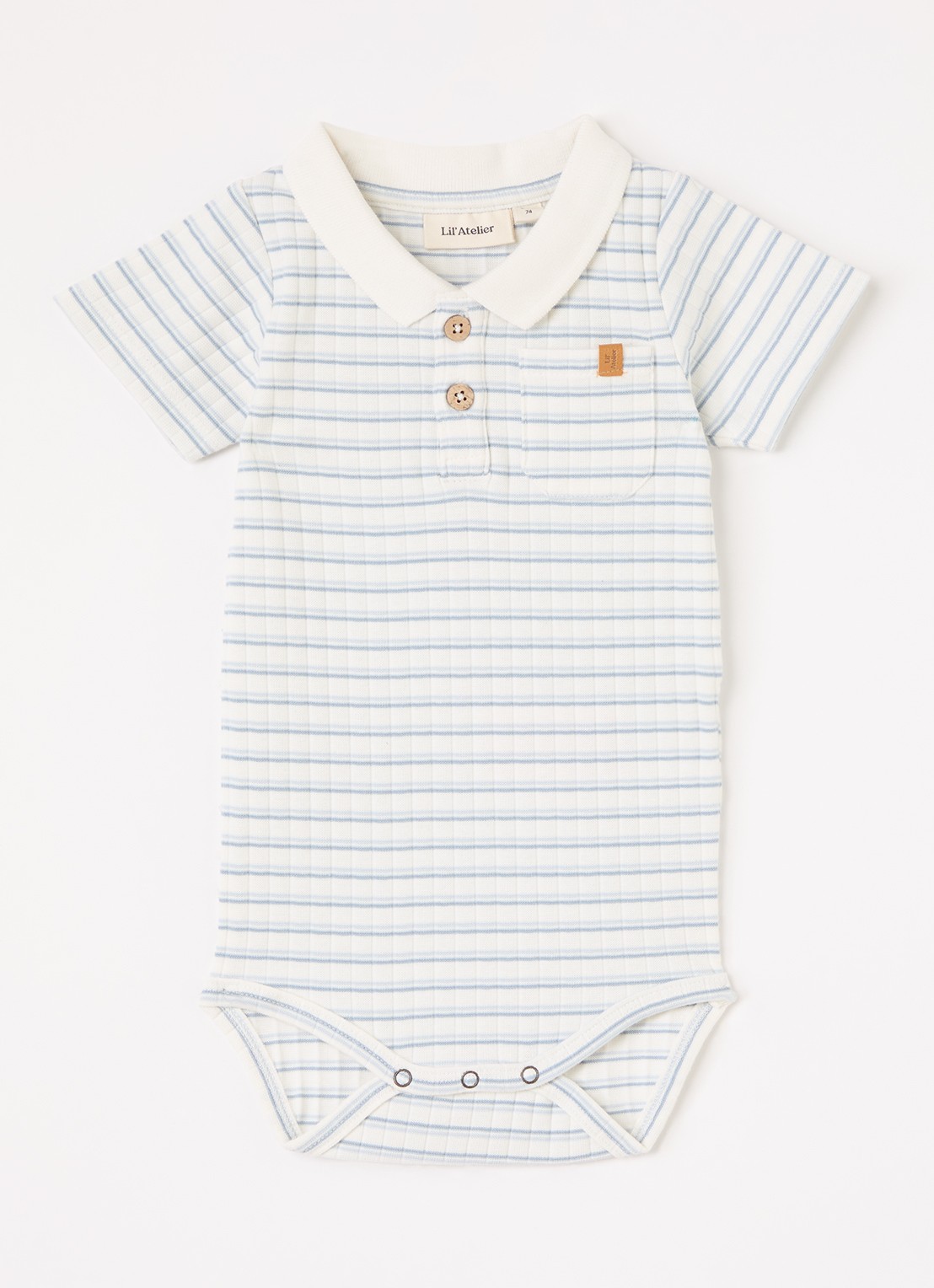 Lil 'Atelier NBMHaldur romper met streepprint - voorkant blauw