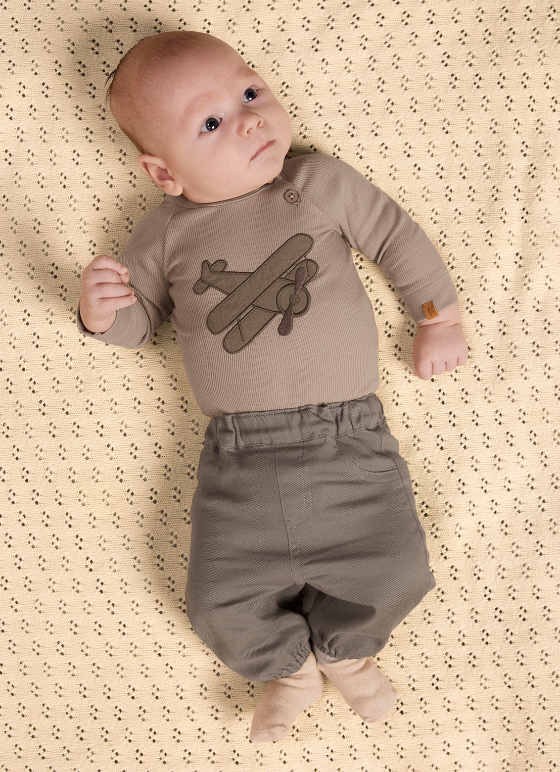Lil 'Atelier NBMHalli romper met print  - voorkant 2 taupe