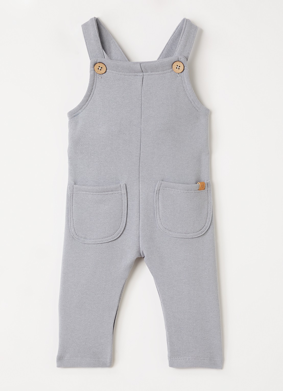 Lil 'Atelier NBMJobo straight fit jumpsuit - voorkant 2 blauwgrijs