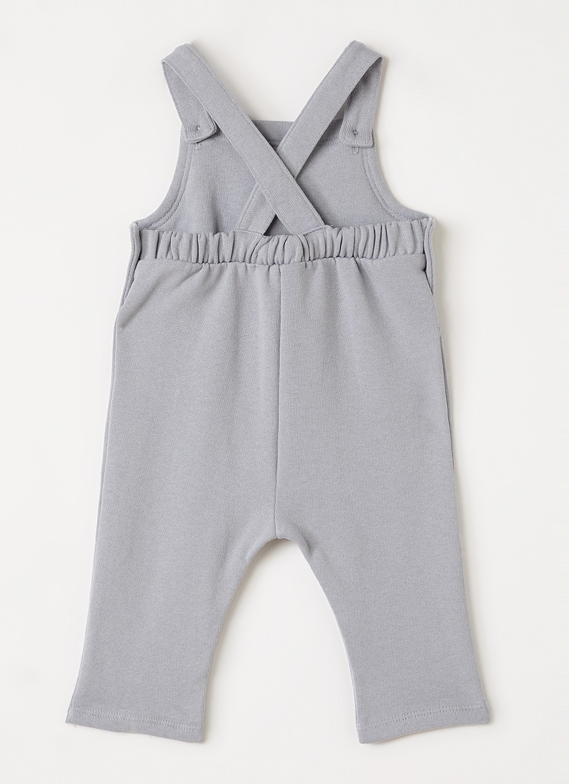 Lil 'Atelier NBMJobo straight fit jumpsuit - voorkant 3 blauwgrijs