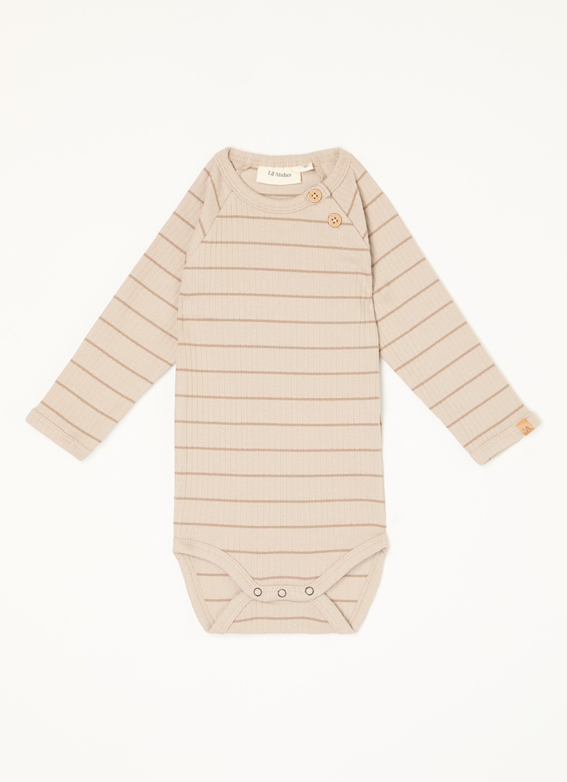 Lil 'Atelier NBMKail romper van  katoen - voorkant donkerbeige