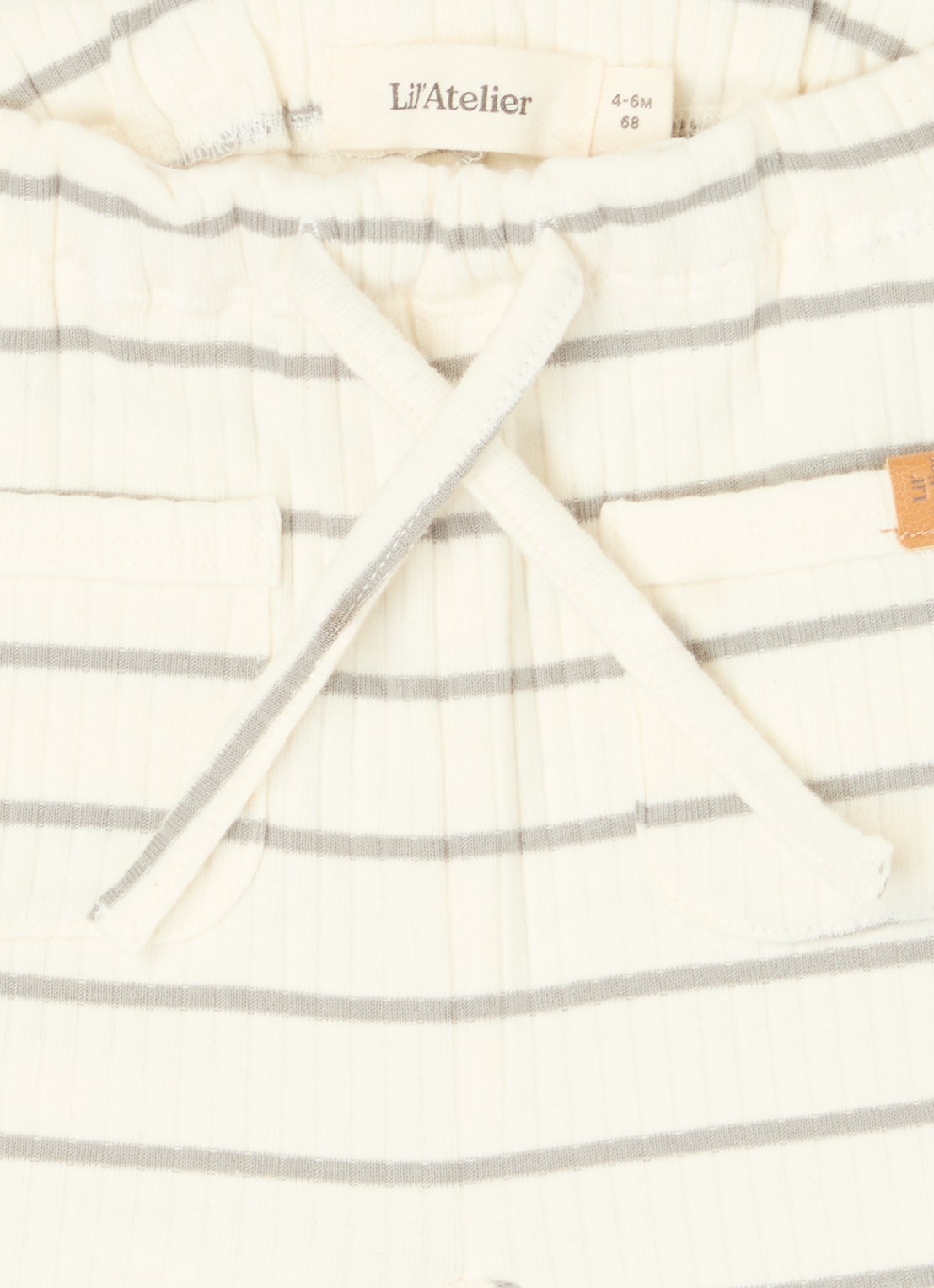 Lil 'Atelier NBMKail tapered fit joggingbroek van  katoen - detail 3 beige