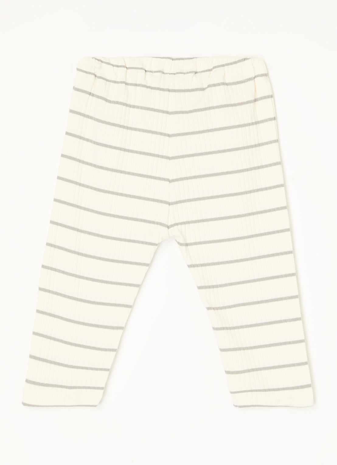 Lil 'Atelier NBMKail tapered fit joggingbroek van  katoen - voorkant 2 beige