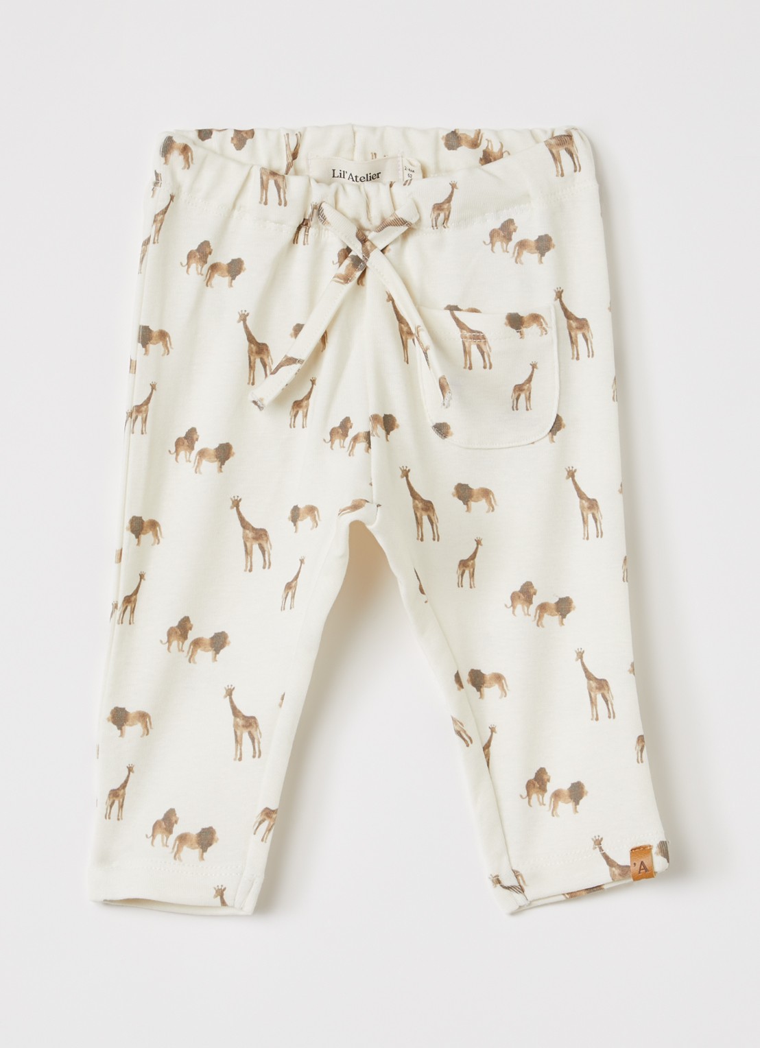 Lil 'Atelier NBMLayo legging met print - voorkant 2 creme