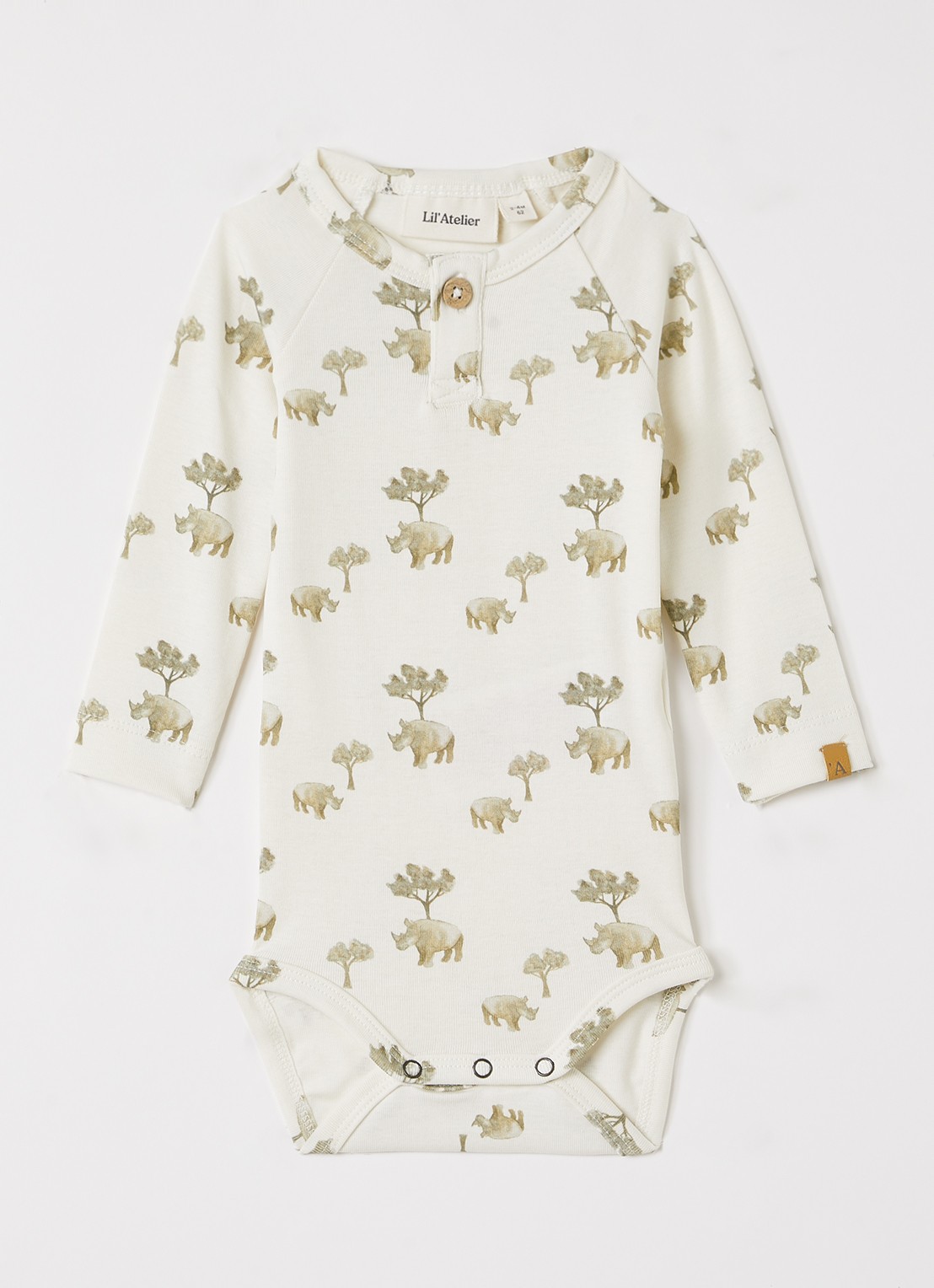 Lil 'Atelier NBMLAyo romper met print - voorkant gebroken wit