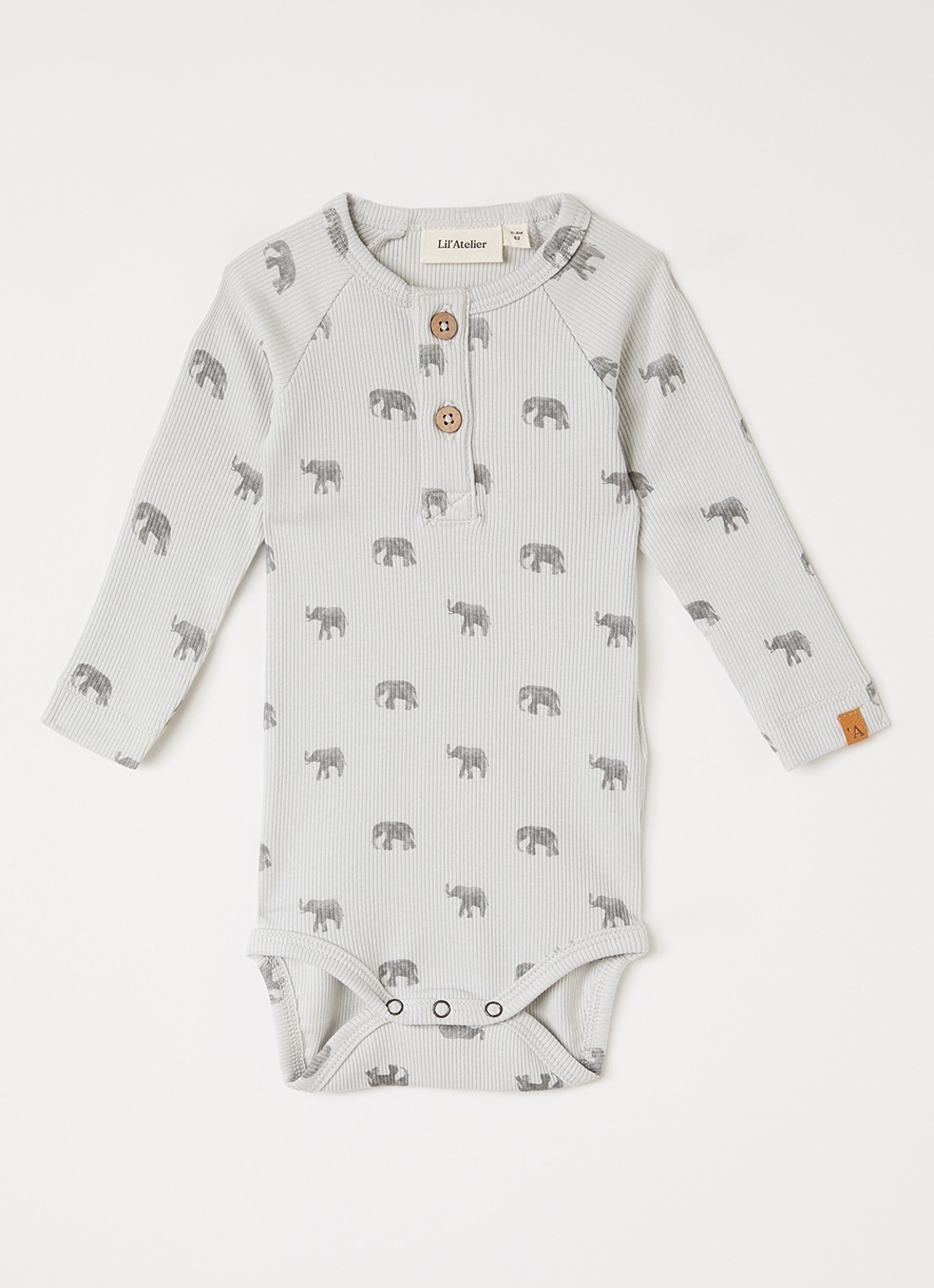 Lil 'Atelier NBMLAyo romper met print - voorkant lichtgrijs
