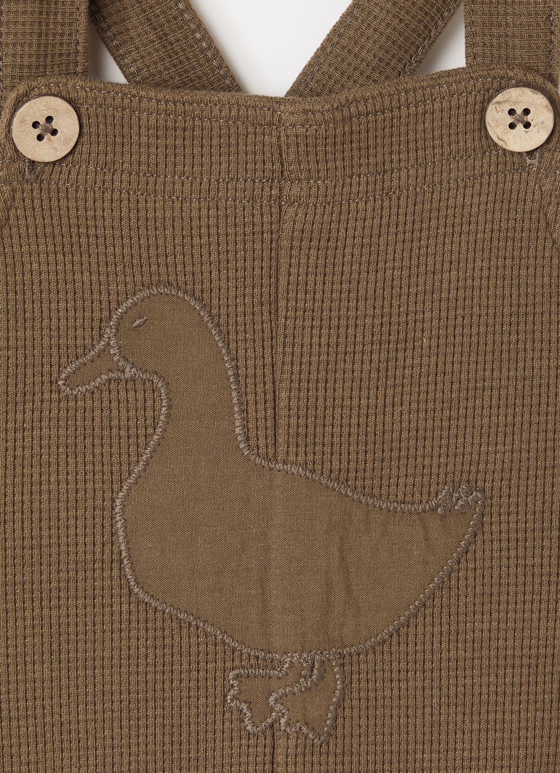 Lil 'Atelier NBMNaffel slim fit tuinbroek met structuur - detail mosgroen
