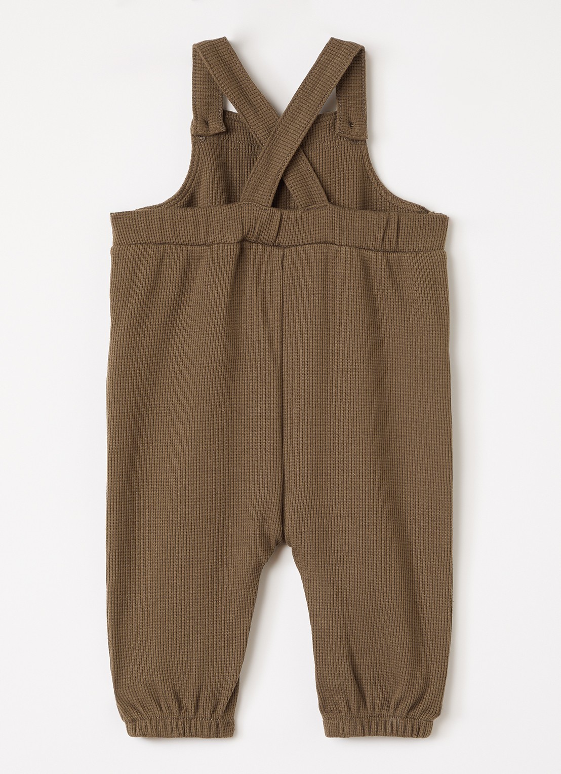Lil 'Atelier NBMNaffel slim fit tuinbroek met structuur - voorkant 3 mosgroen