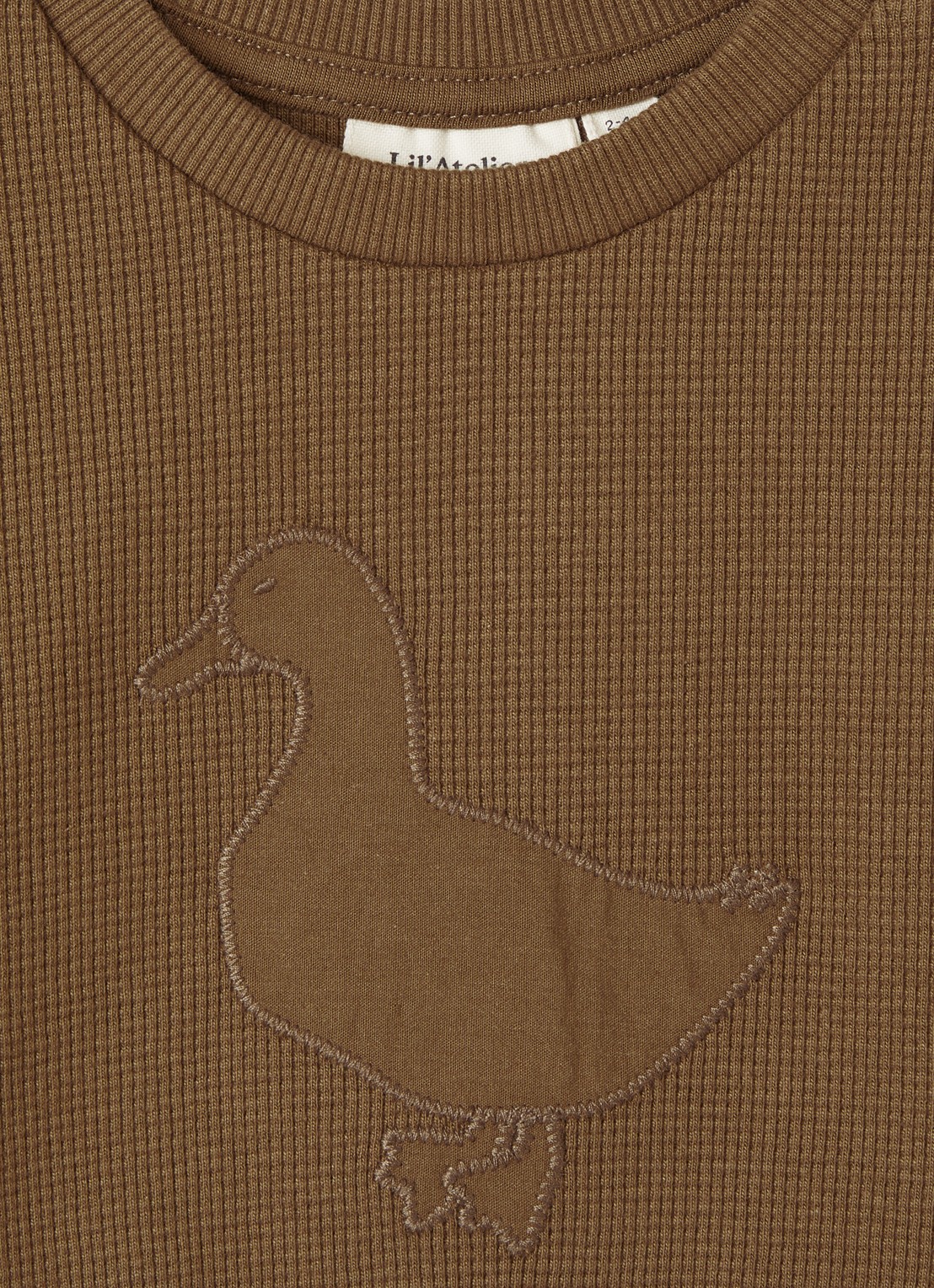 Lil 'Atelier NBMNaffel sweater met structuur - detail mosgroen