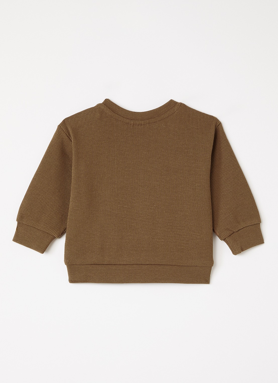 Lil 'Atelier NBMNaffel sweater met structuur - voorkant 3 mosgroen