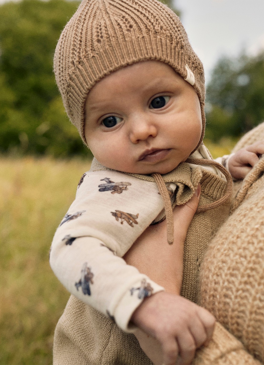 Lil 'Atelier NBMNalu romper in merino wolblend  - voorkant 2 creme