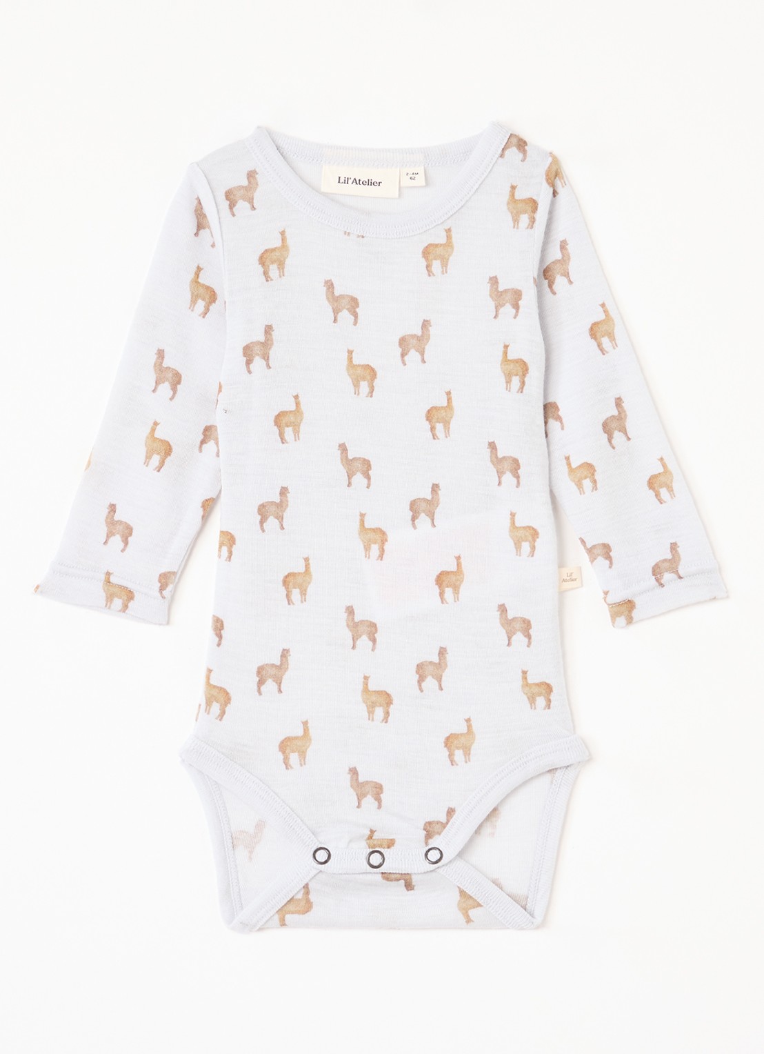 Lil 'Atelier NBMNoel romper van wol  - voorkant lichtblauw