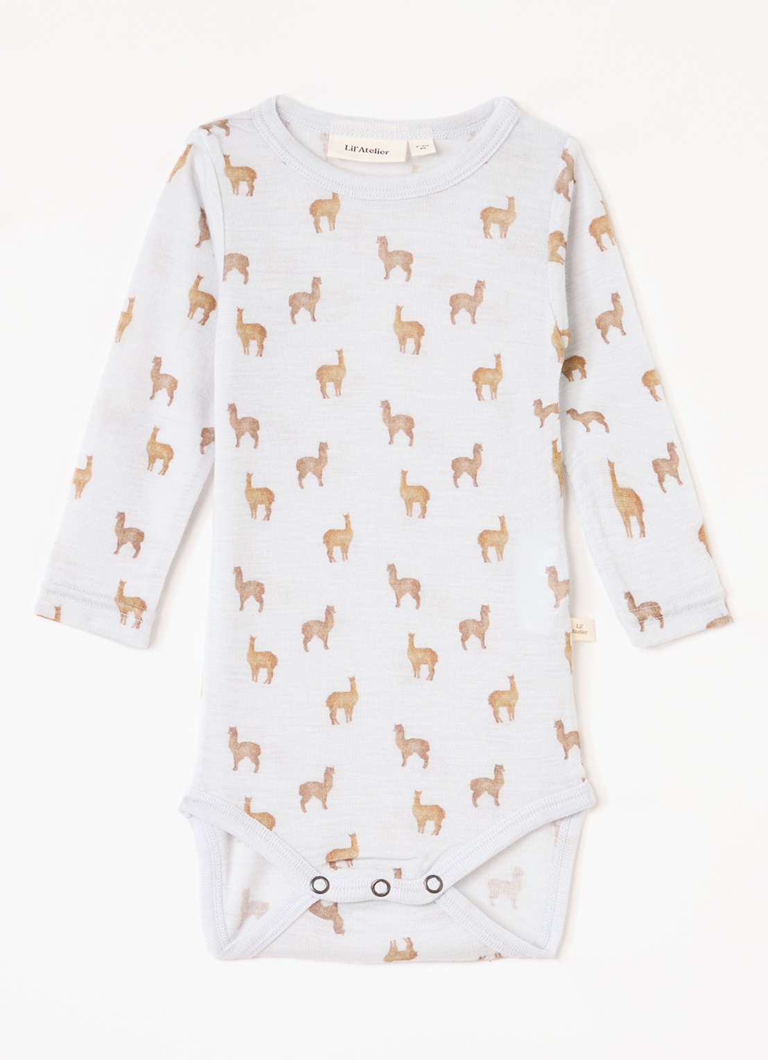 Lil 'Atelier NBMNoel romper van wol  - voorkant 3 lichtblauw