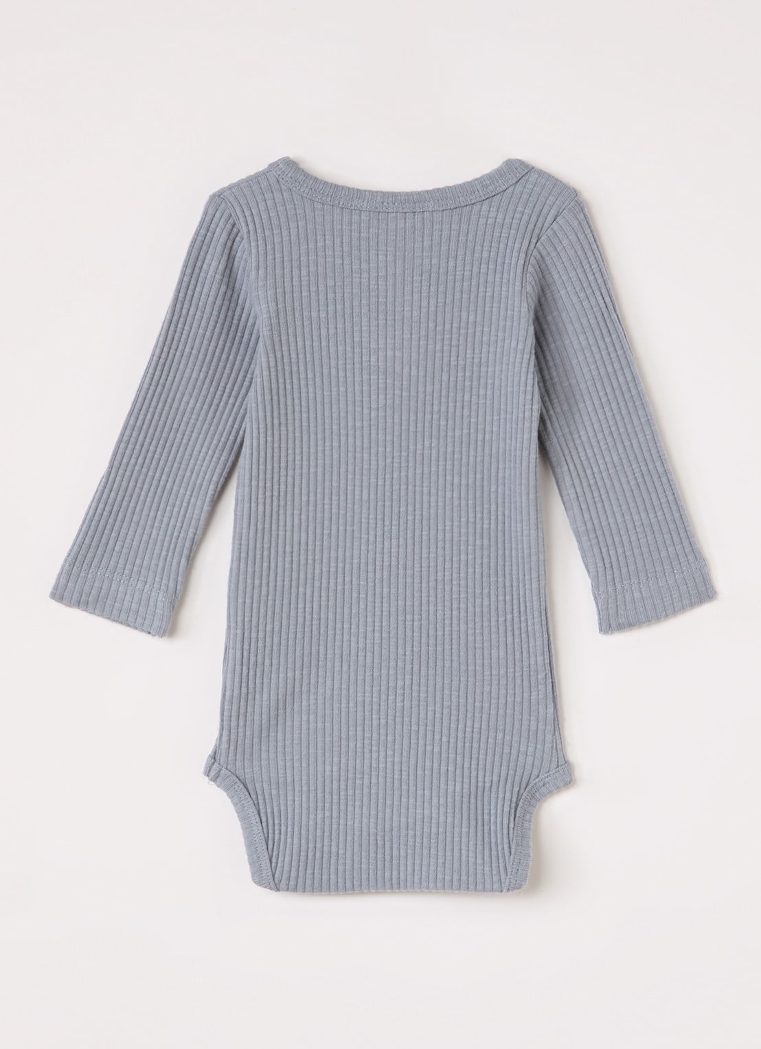 Lil 'Atelier NBMRajo babypak met ribstructuur - voorkant 2 blauwgrijs