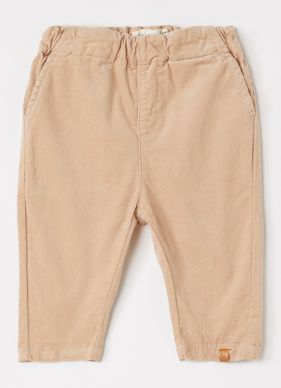 Lil 'Atelier NBMSomba loose fit broek met steekzakken - voorkant beige
