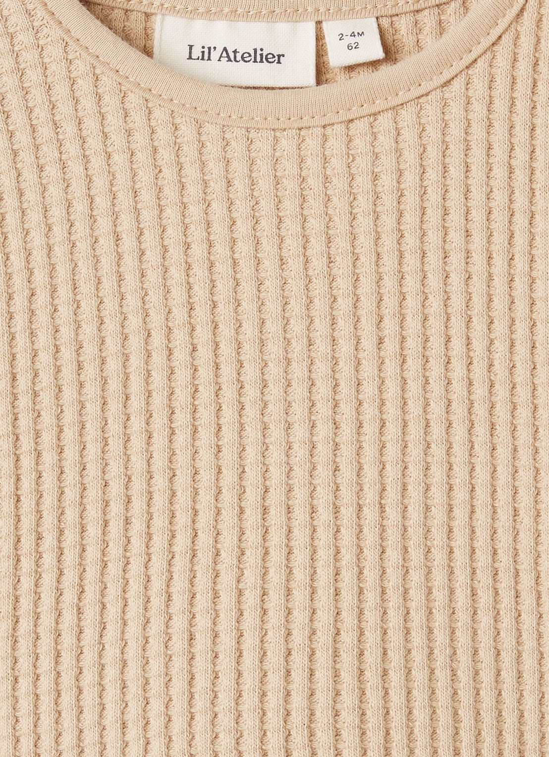 Lil 'Atelier NBMTanko trui met structuur - detail 3 donkerbeige
