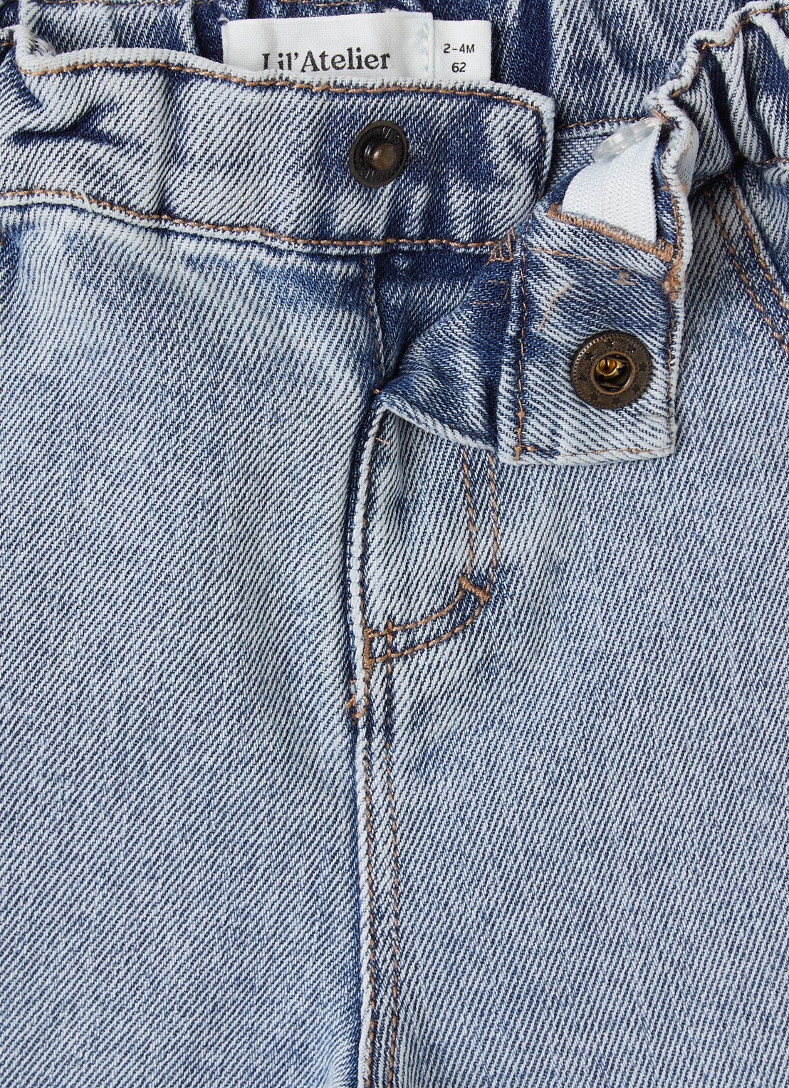 Lil 'Atelier NBNDarlee straight leg jeans - detail indigo