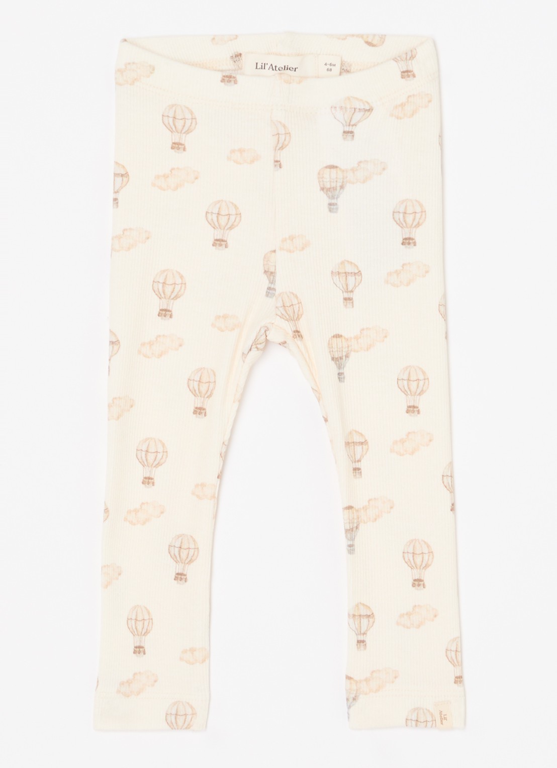 Lil 'Atelier NBNGavo legging in  katoenblend - voorkant 2 beige