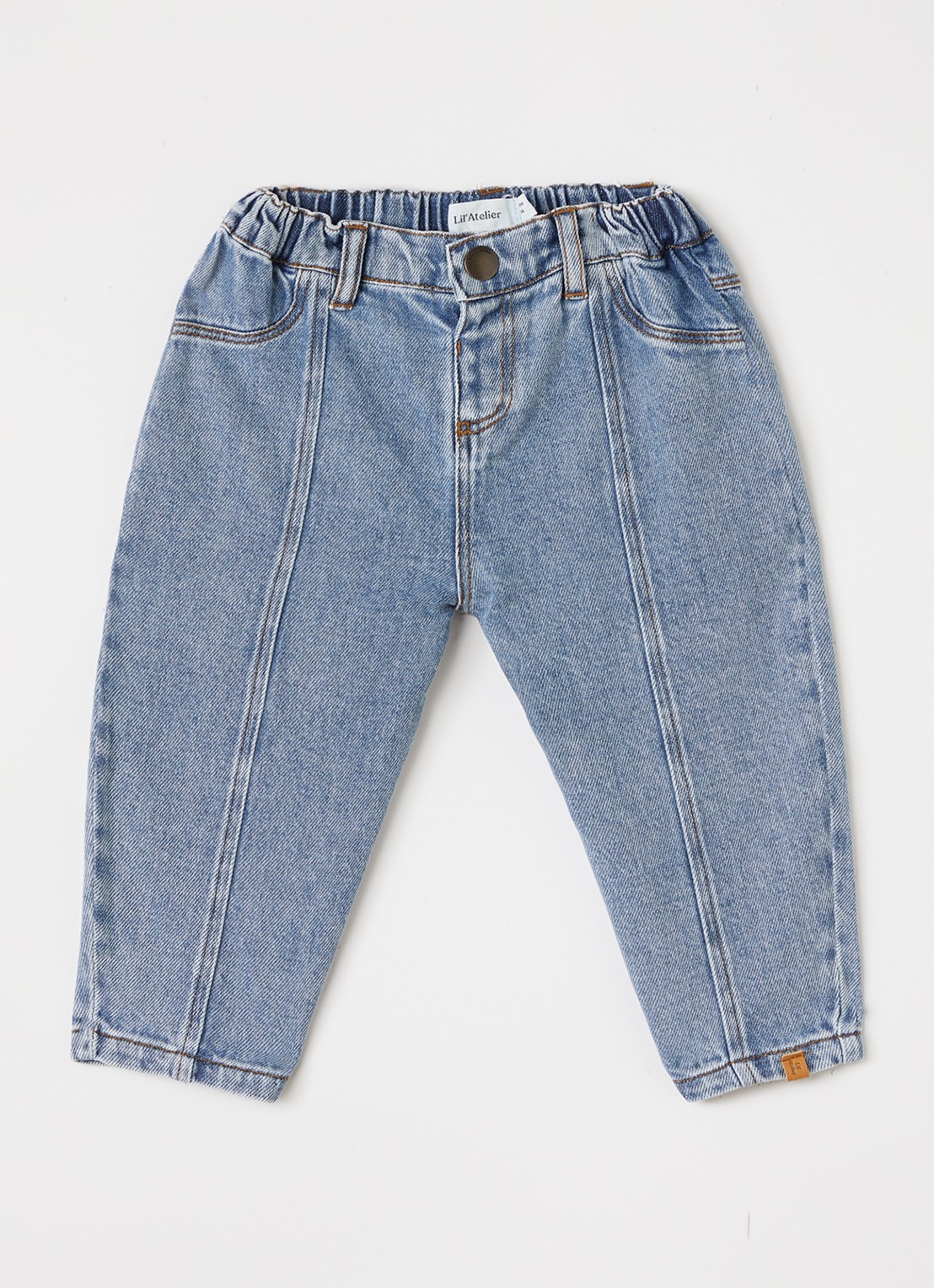 Lil 'Atelier NBNKarole loose fit jeans - voorkant indigo