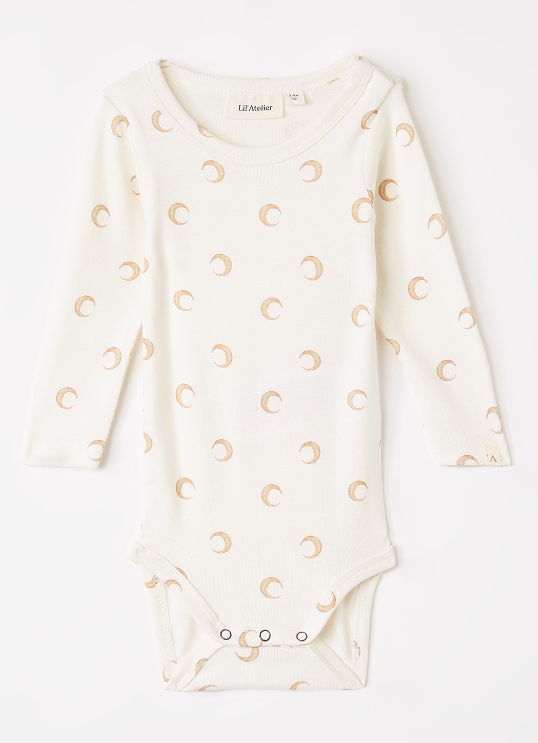 Lil 'Atelier NBNLayo Kim romper met print - voorkant gebroken wit